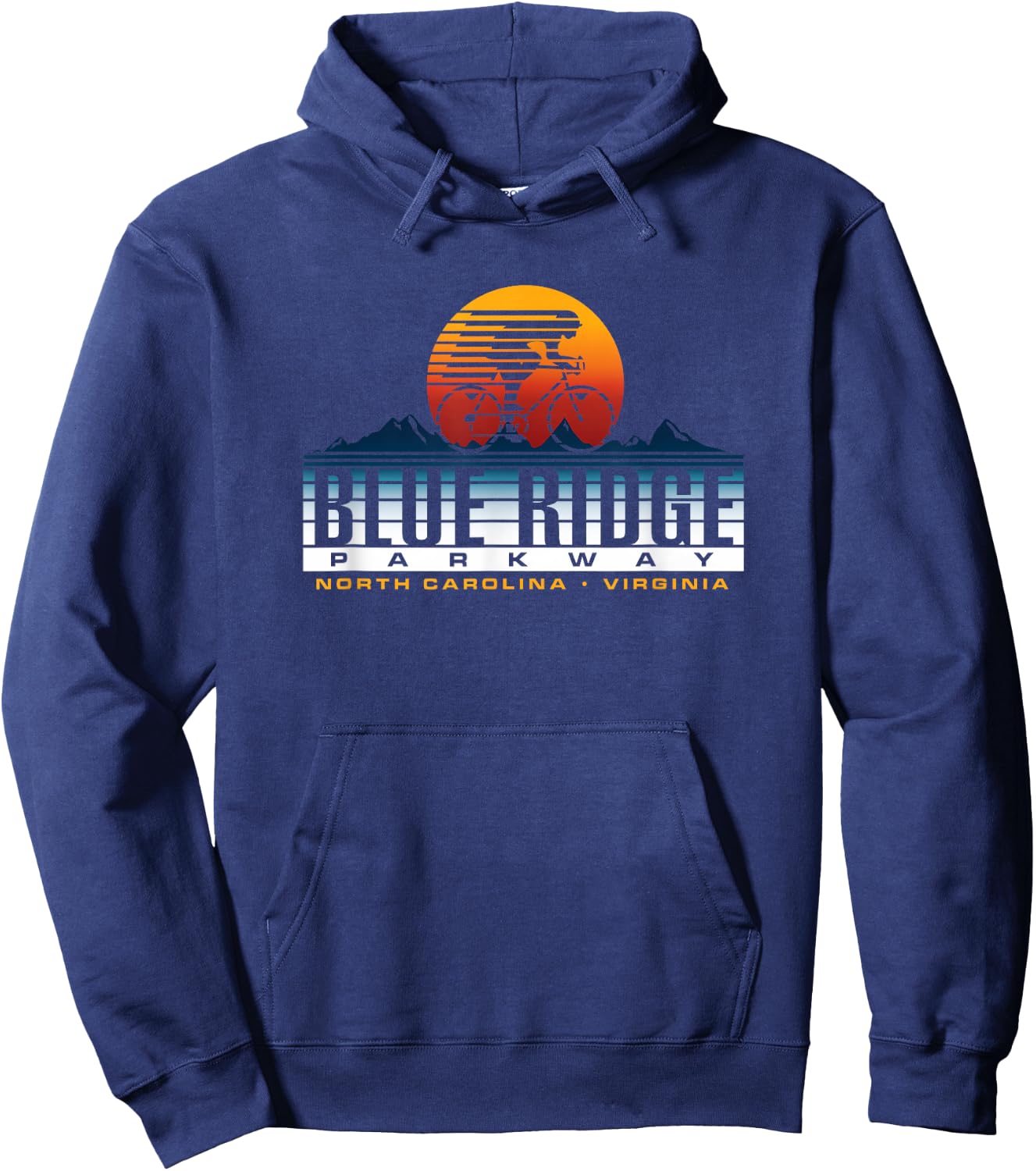 Blue Ridge Parkway National Park Biker Hoodie - Hoodie | Navy