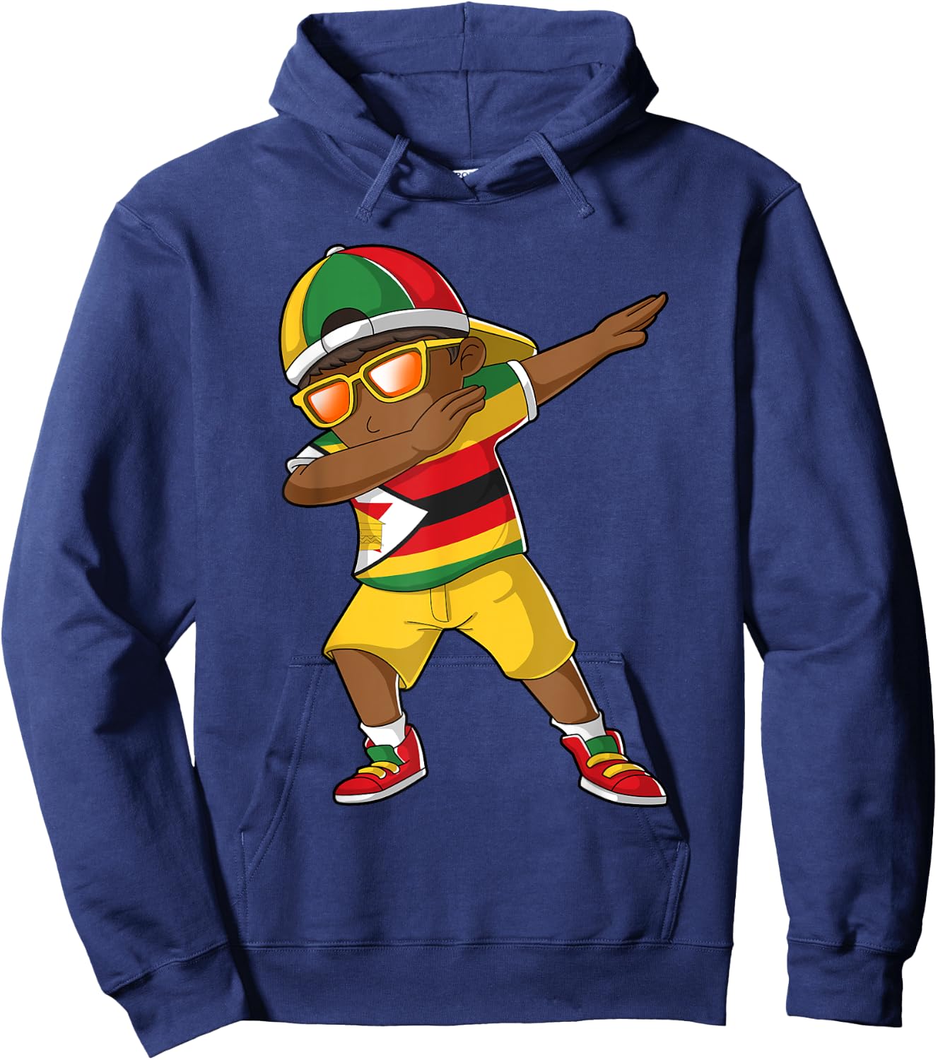Zimbabwean Boy Zimbabwe Kid Patriotism Roots Heritage Hoodie - Hoodie | Navy