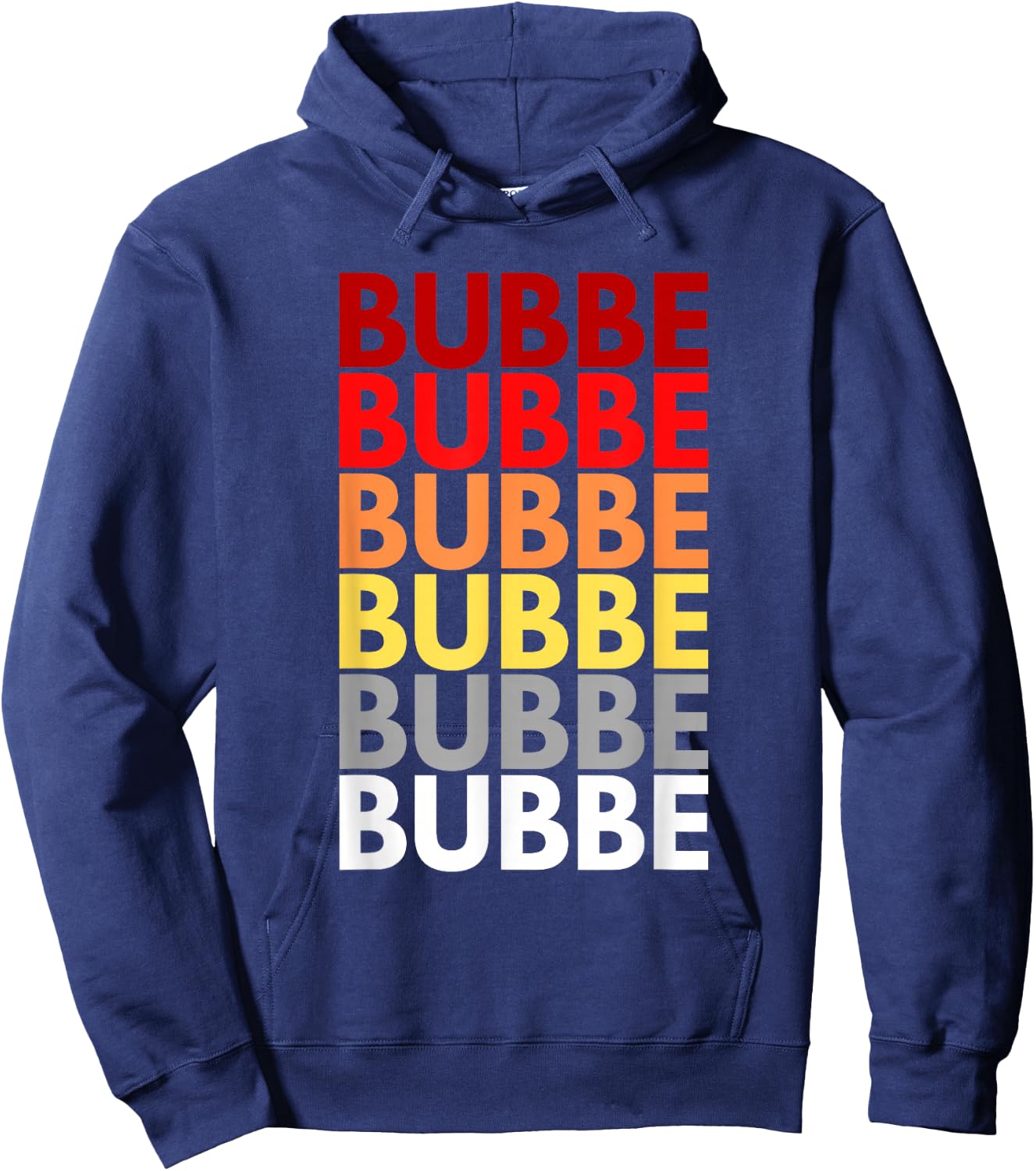 Bubbe Grandmother in Yiddish Colorful Name for Bubbe Hoodie - Hoodie | Navy