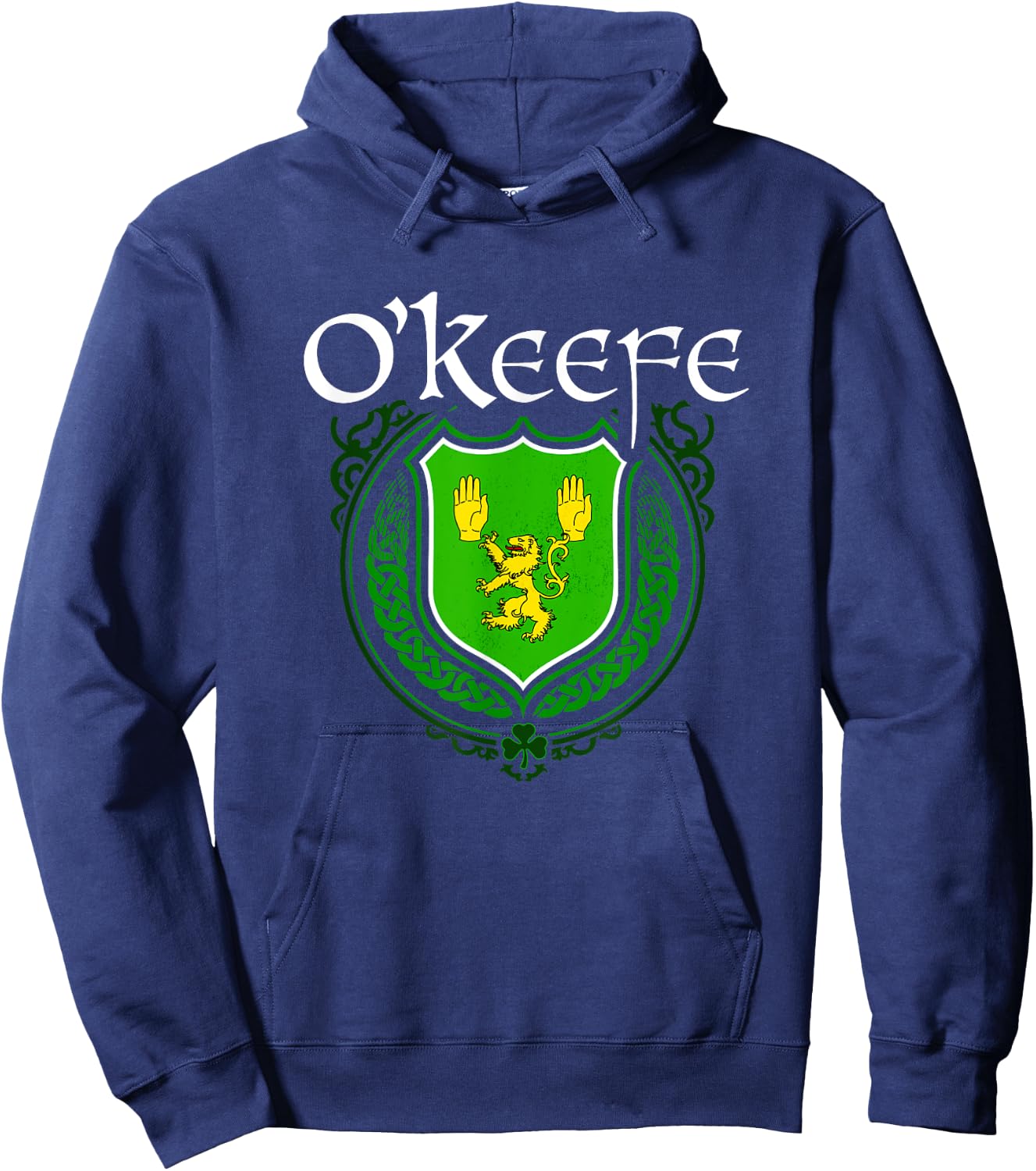 O'Keefe Surname Irish Clan Tartan Badge Ireland Hoodie - Hoodie | Navy