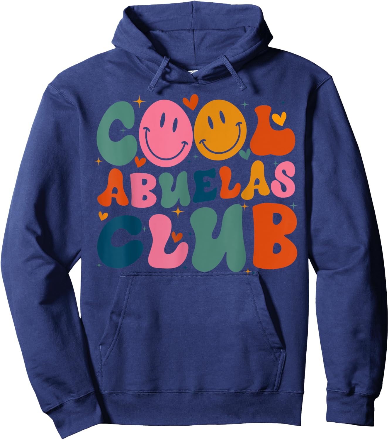 Cool Abuelas Club Groovy Retro Mother's Day New Grandma Hoodie - Hoodie | Navy