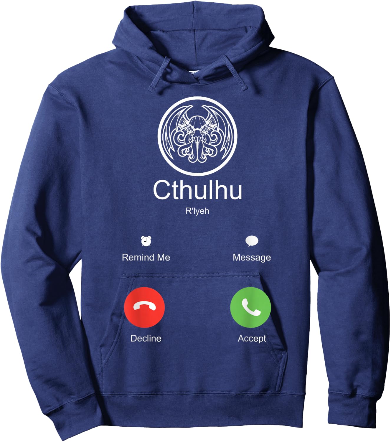 Death Call of Cthulhu Monster Mythos Goth Cthulhu Hoodie - Hoodie | Navy