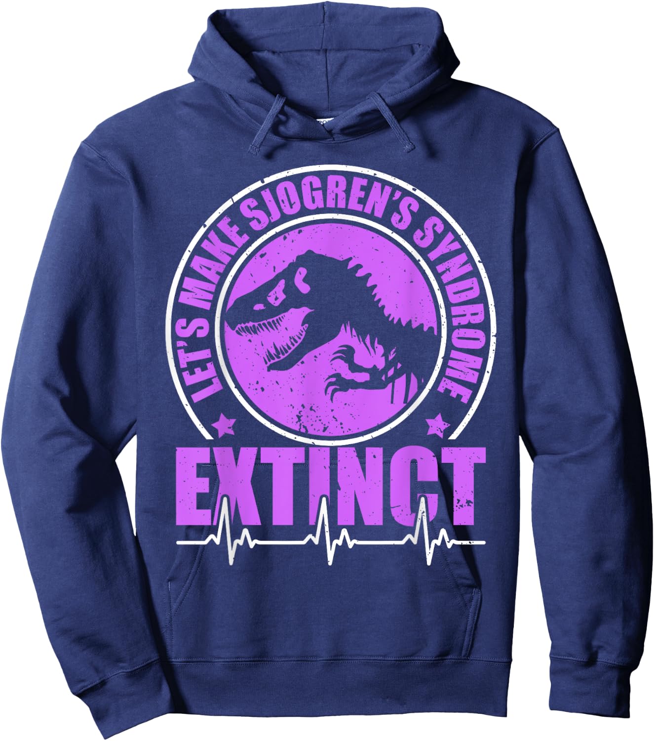 Let's Make Sjogren's Syndrome Extinct Chronic Illness Hoodie - Hoodie | Navy