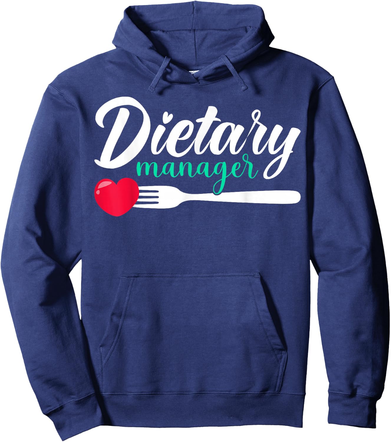 Dietary Manager Appreciation Heart Hoodie - Hoodie | Navy
