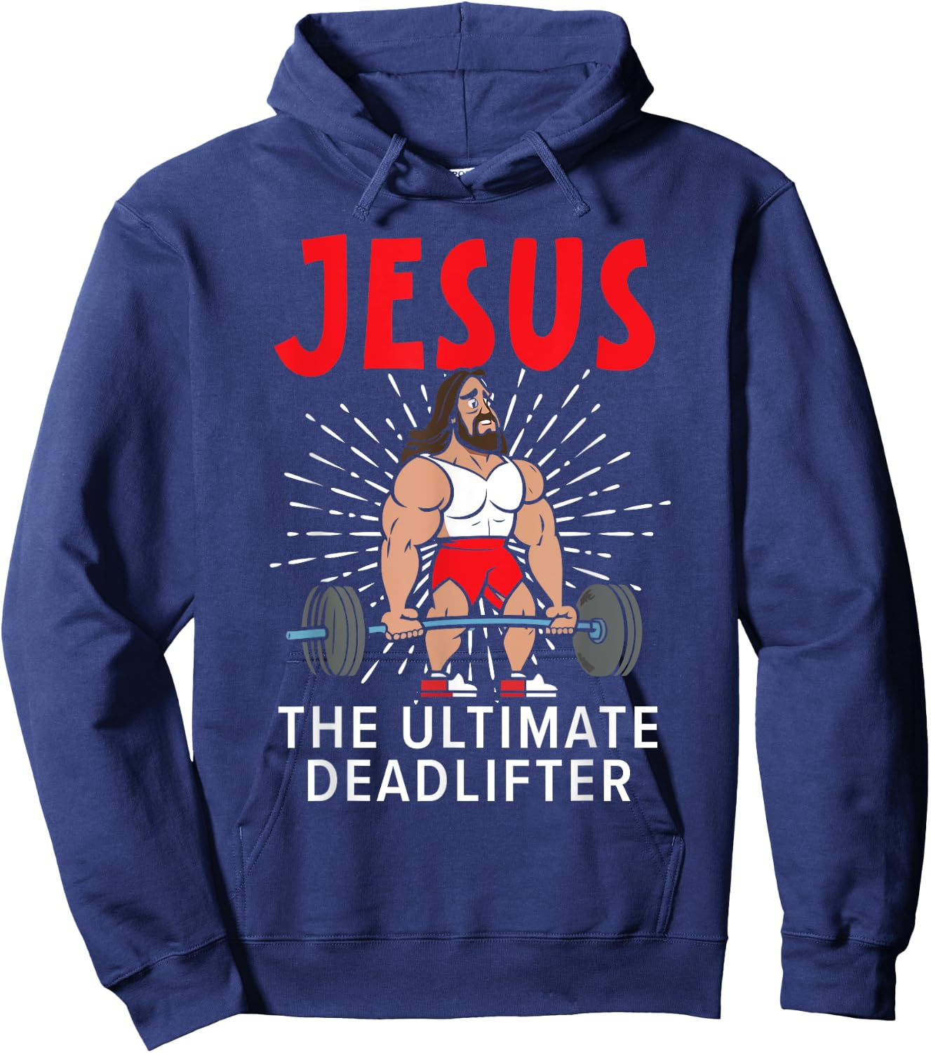 Jesus The Ultimate Deadlifter Religious Christian Believer Hoodie - Hoodie | Navy