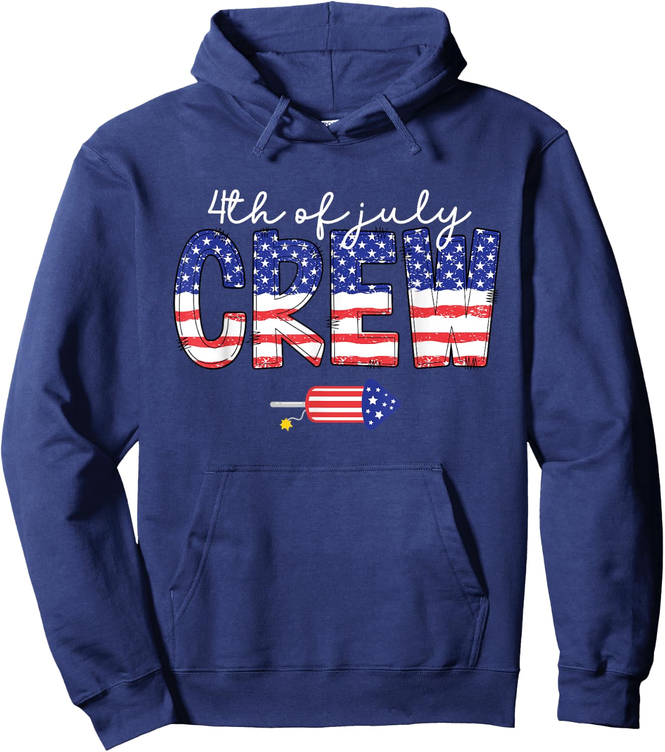4th of July Crew Matching Family Funny Fourth of July Group Hoodie - Hoodie | Navy