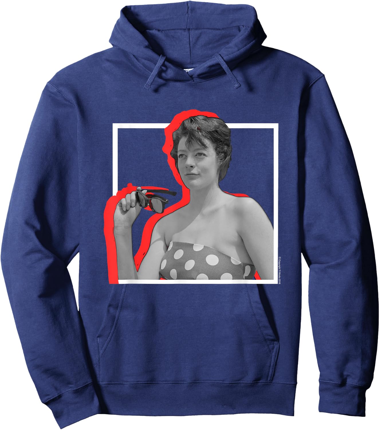 TV Times Maggie Smith Retro Frame Hoodie - Hoodie | Navy