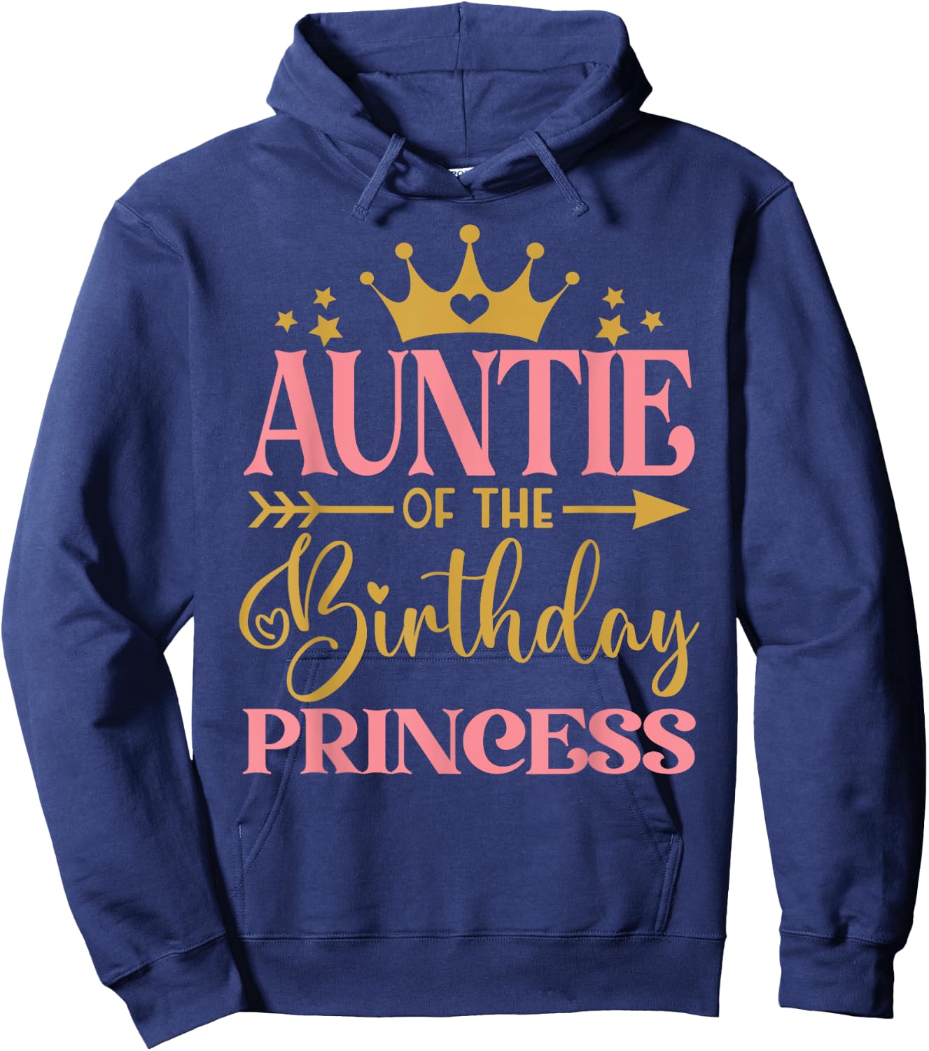 Auntie of The Birthday for Girl - 1st Birthday Princess Girl Hoodie - Hoodie | Navy