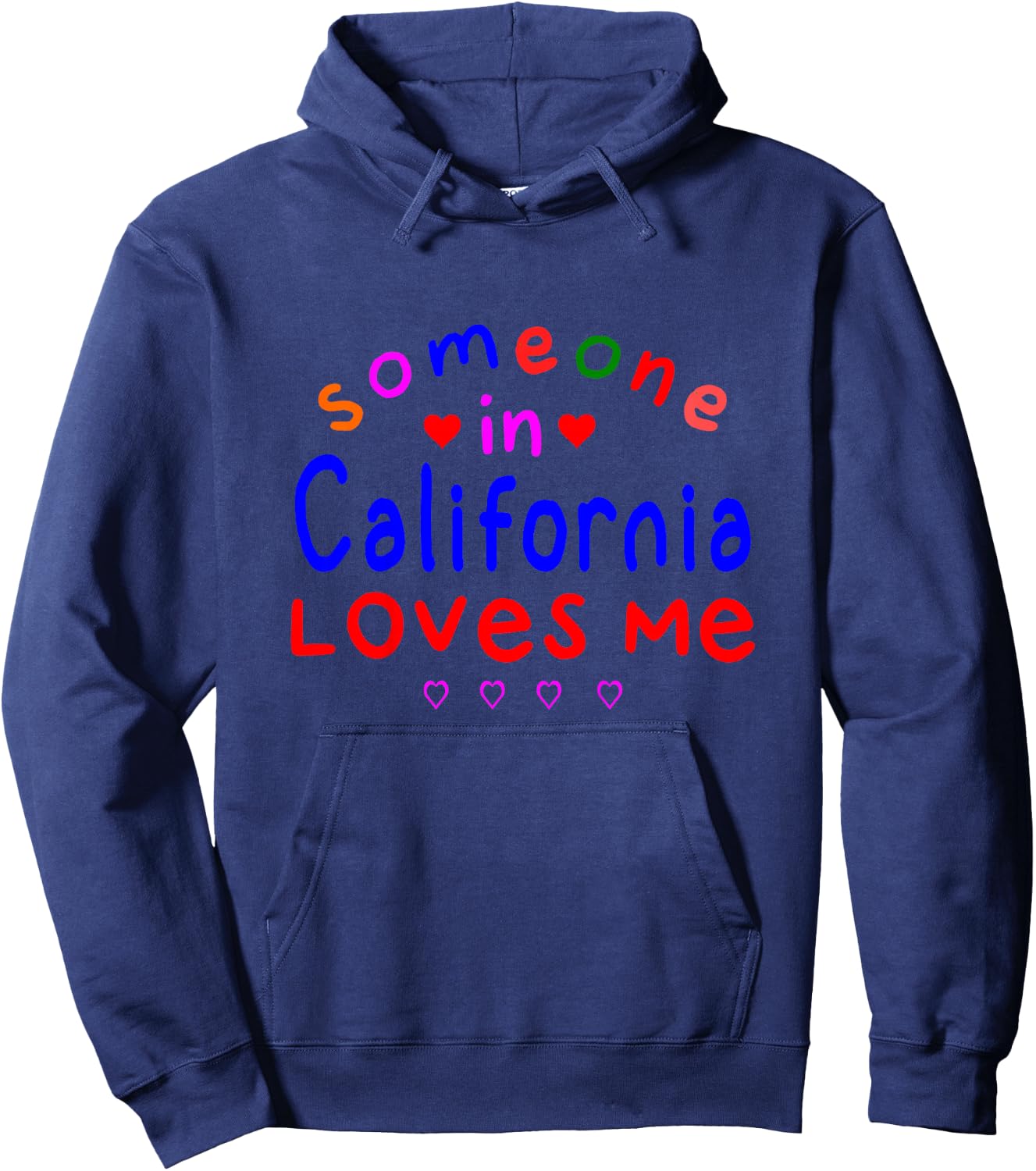 Kids Someone in California Loves Me Kids Boys Girls Hoodie - Hoodie | Navy