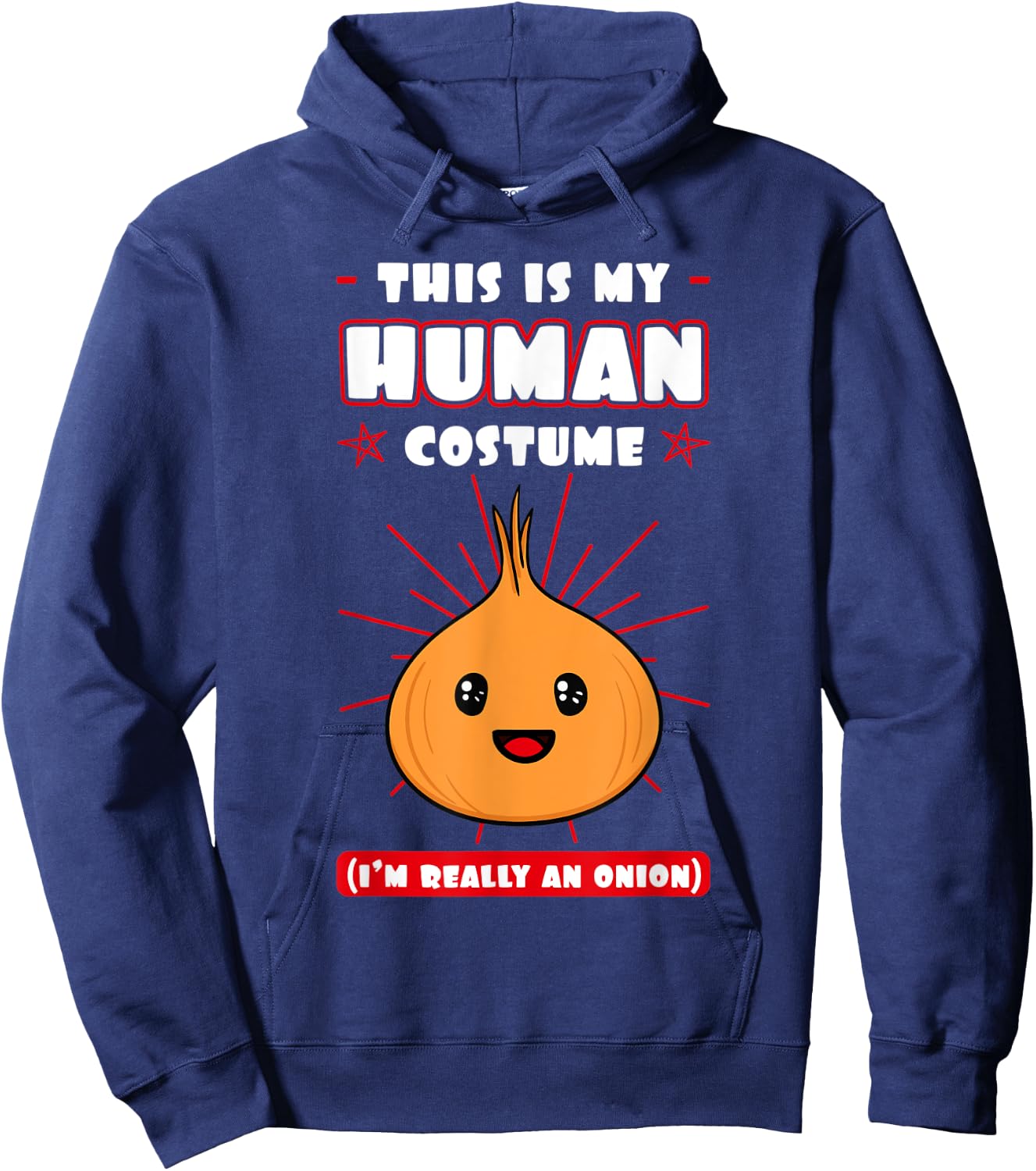 Onion Human Costume Bulb Shallot Lover Vegeterian Farmer Hoodie - Hoodie | Navy