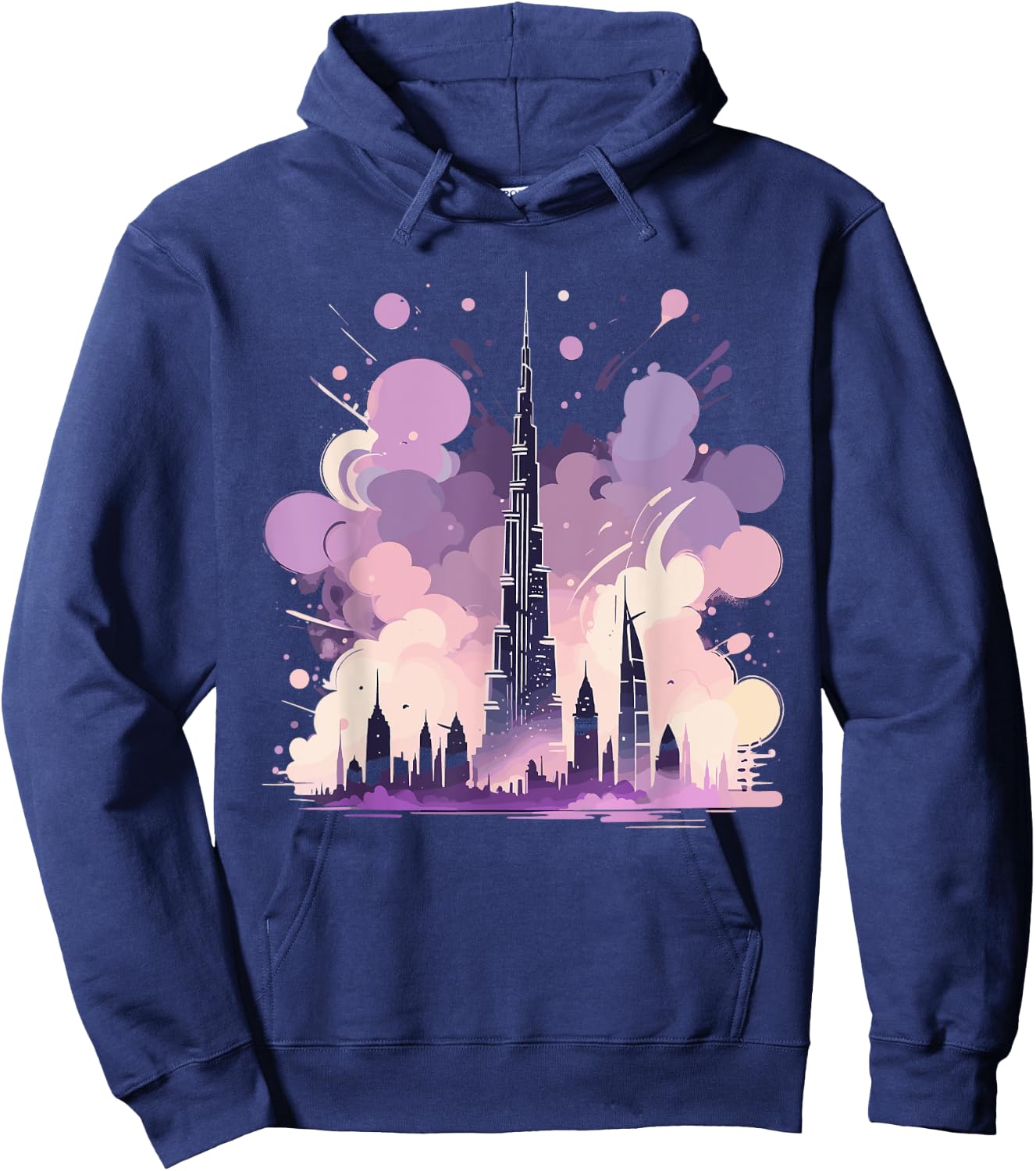 Burj Khalifa Dubai Matching Family Vacation Unique Magic Art Hoodie - Hoodie | Navy