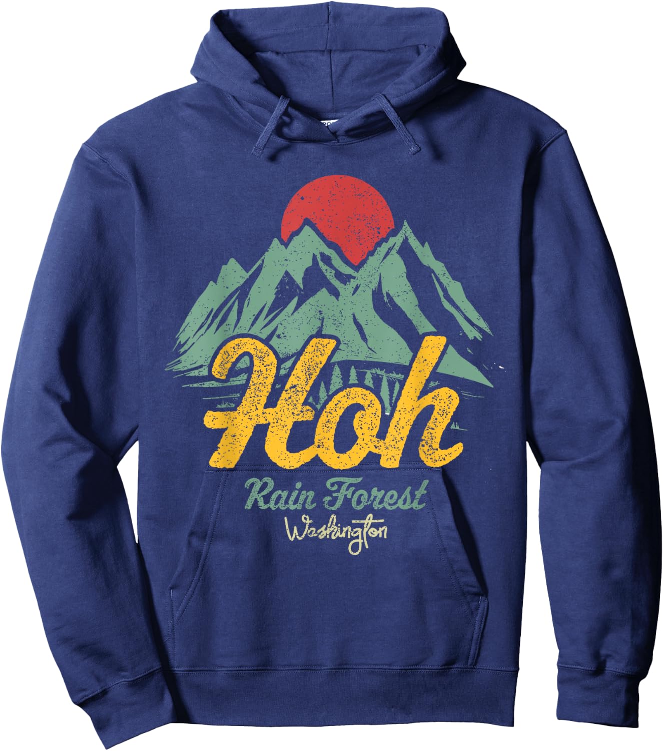 Hoh Rain Forest Olympic National Park Washington Hoodie - Hoodie | Navy