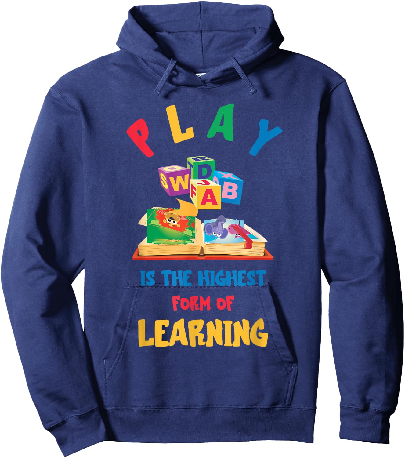 Daycare Provider Play ABC Childcare Teacher Appreciation Hoodie - Hoodie | Navy