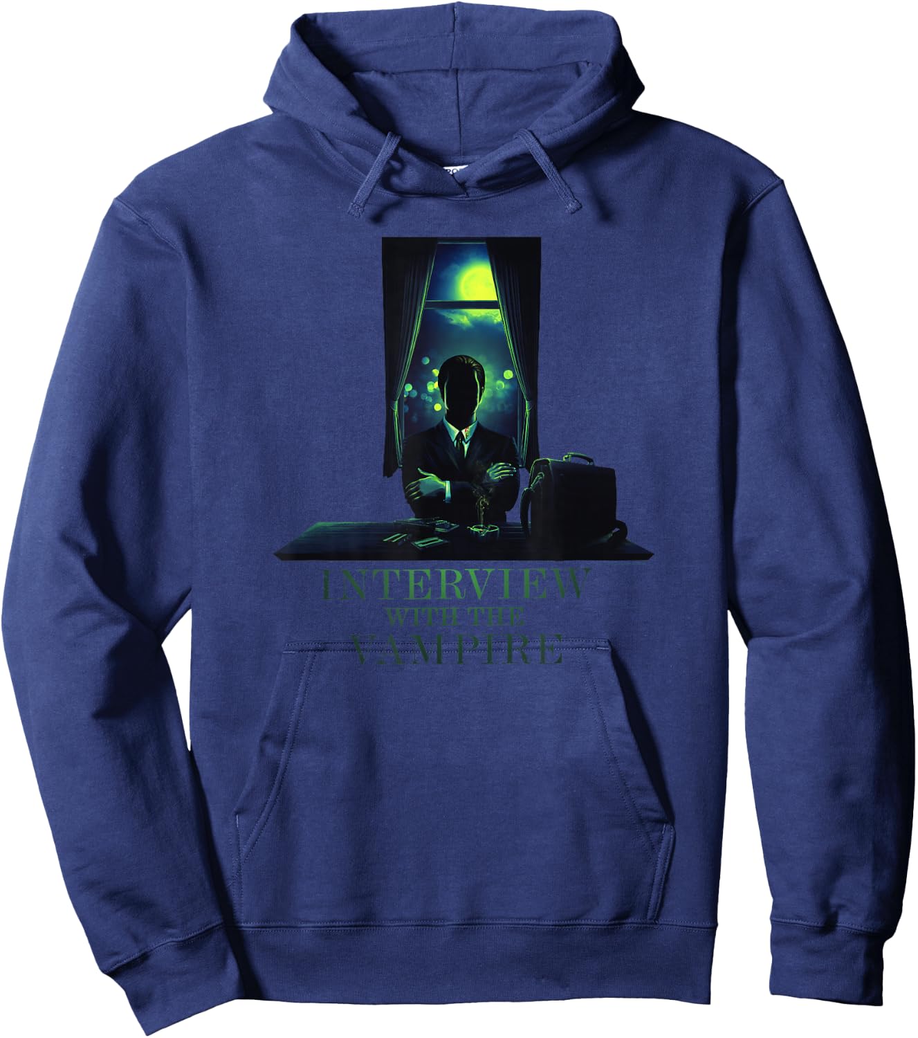 WB100 Interview with The Vampire Louis Midnight Silhouette Hoodie - Hoodie | Navy