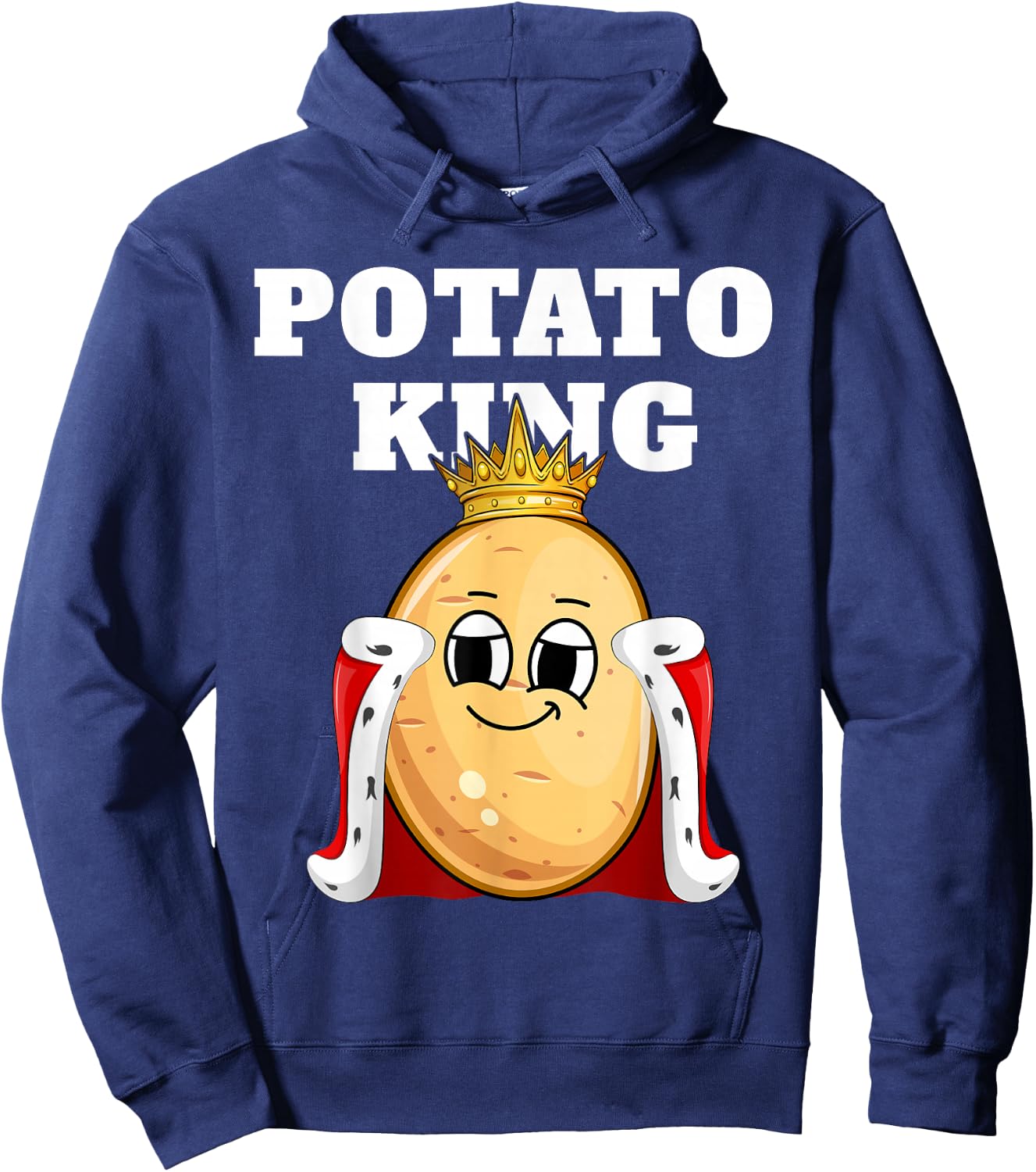 Potato King | Potato Design | Boys Potato Hoodie - Hoodie | Navy