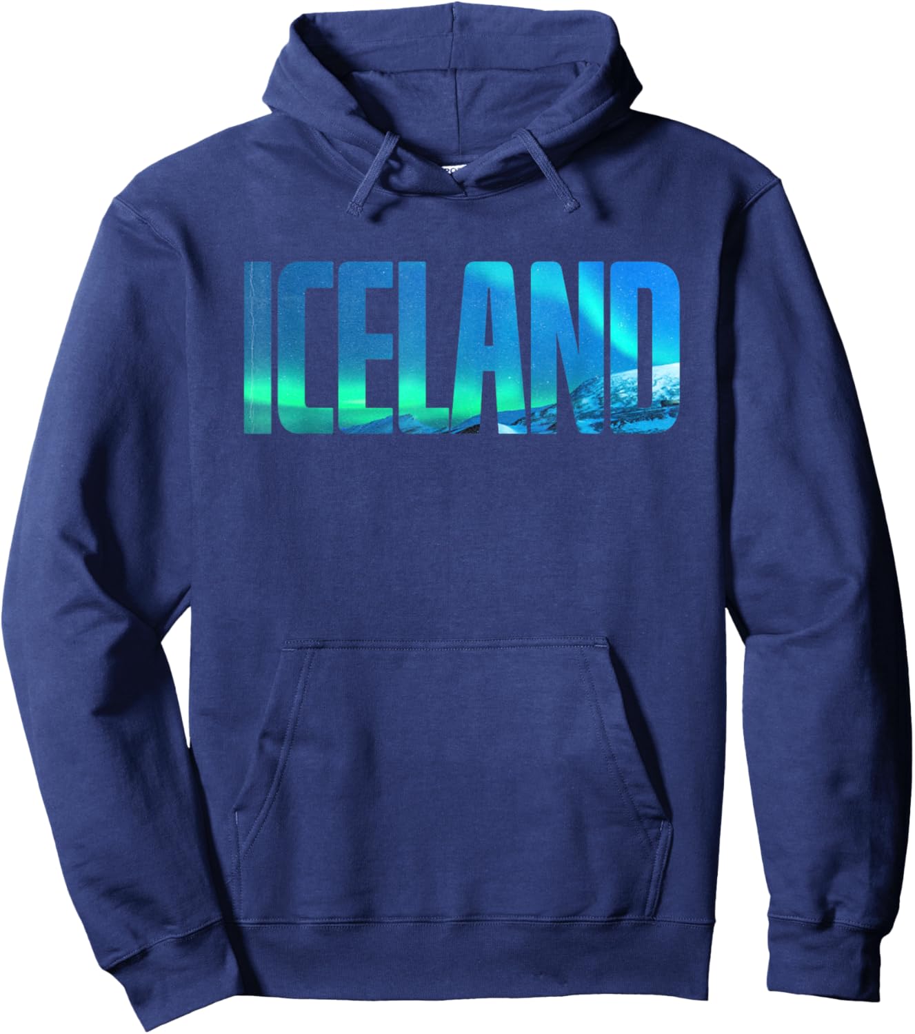 Icelandic Lights Reykjavik Vacations Iceland Hoodie - Hoodie | Navy