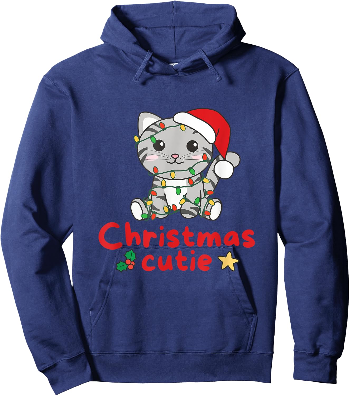 Cat Christmas Cutie Cats Christmas Women Kids Hoodie - Hoodie | Navy