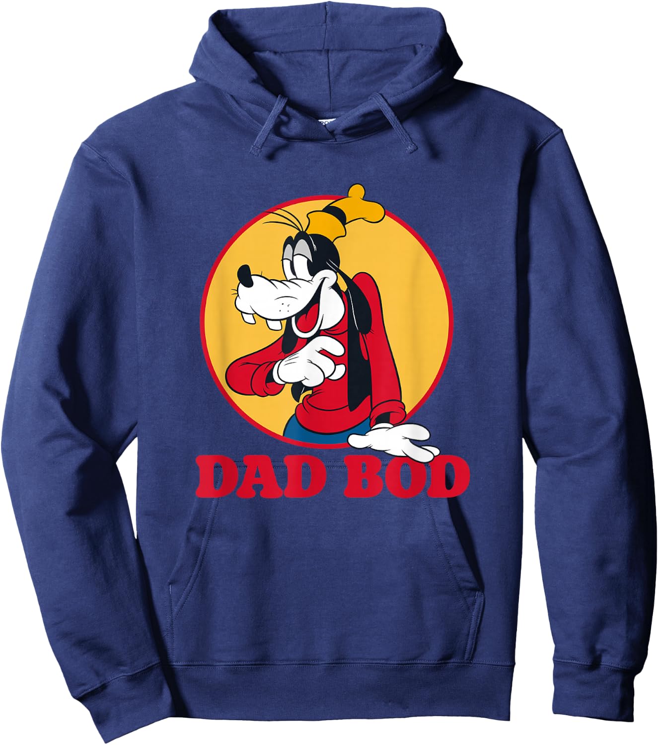 Disney Mickey And Friends Father's Day Dad Bod Goofy Vintage Hoodie - Hoodie | Navy