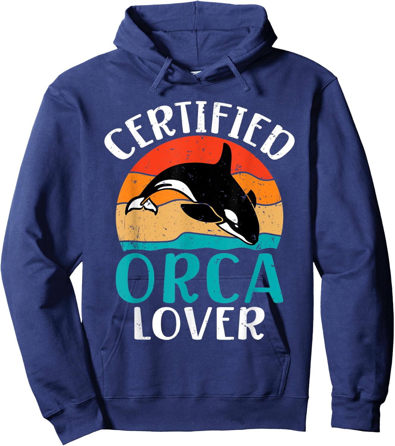 Certified Orca Lover Orca Whale Hoodie - Hoodie | Navy