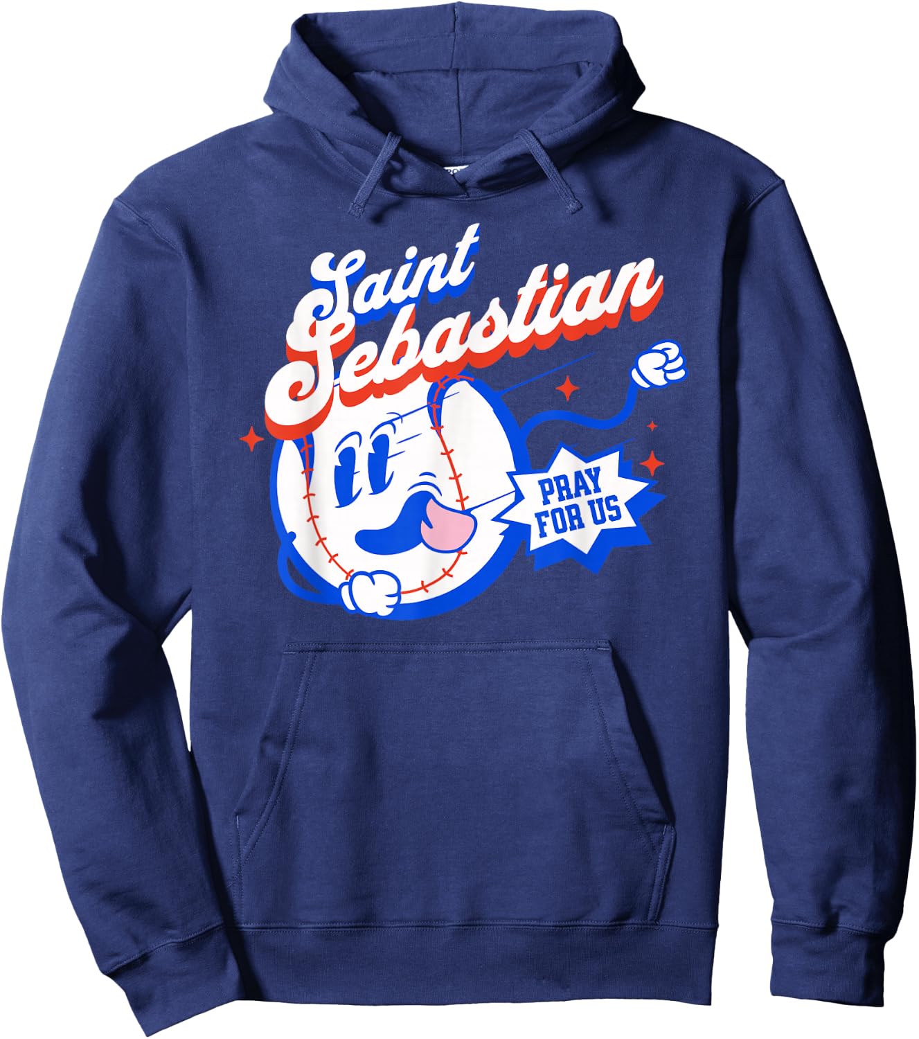 St Sebastian Patron Saint of Baseball Prayer Sports Athletes Hoodie - Hoodie | Navy