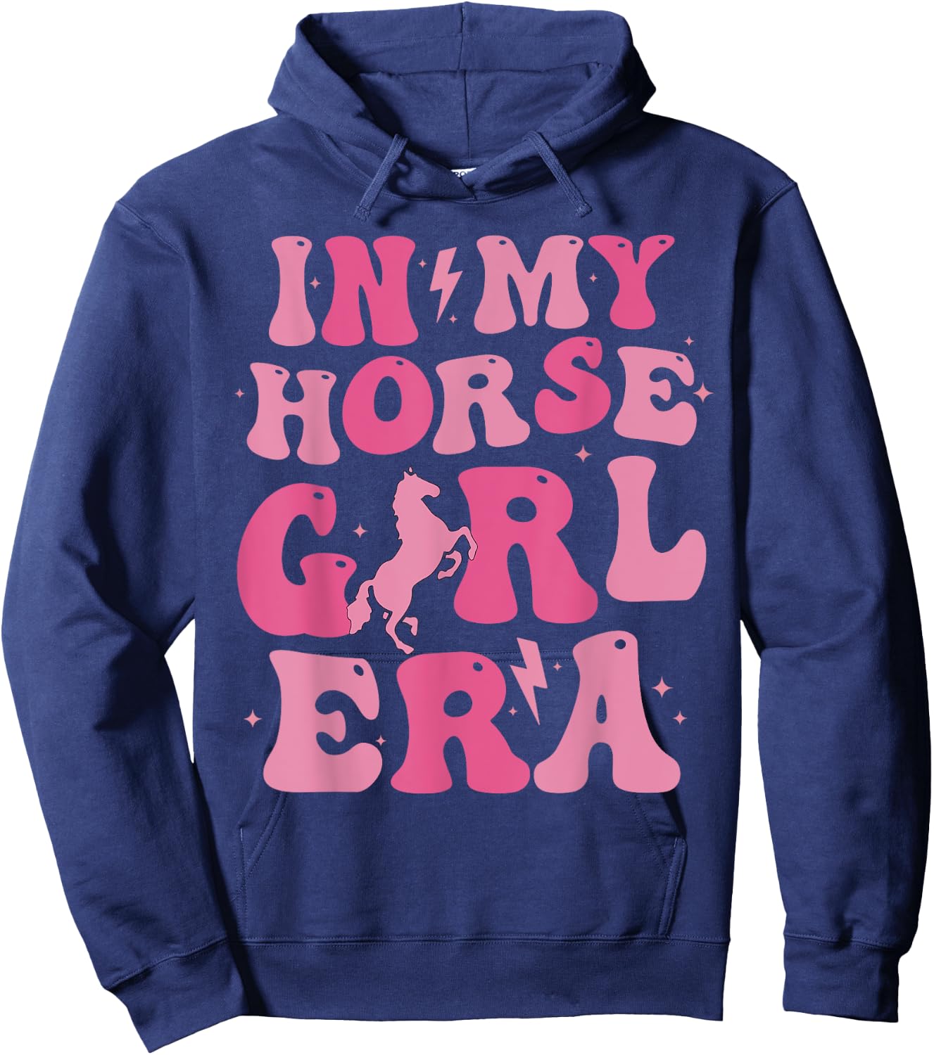 Horseback riding girl funny in my horse girl era groovy Hoodie - Hoodie | Navy