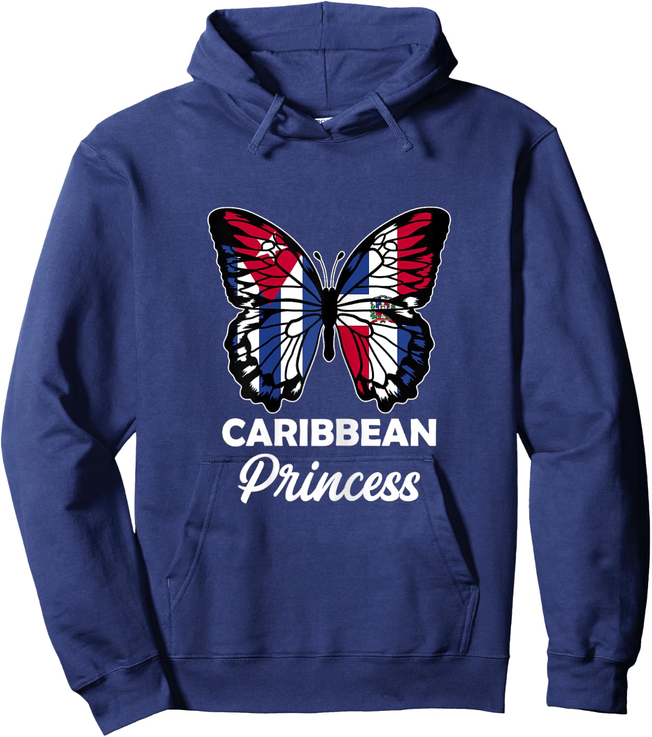 Caribbean Princess Cuba and Dominican Half Cuban Dominicana Hoodie - Hoodie | Navy
