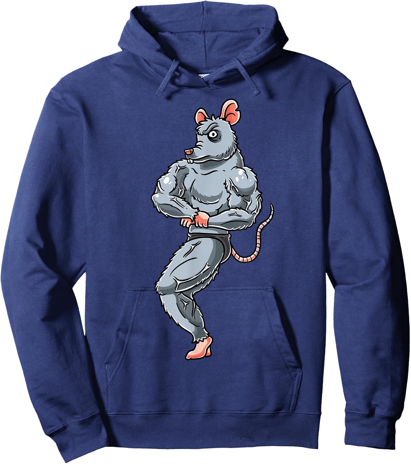 Rat Bodybuilding Fitness Gym Motivation Bodybuilder Hoodie - Hoodie | Navy