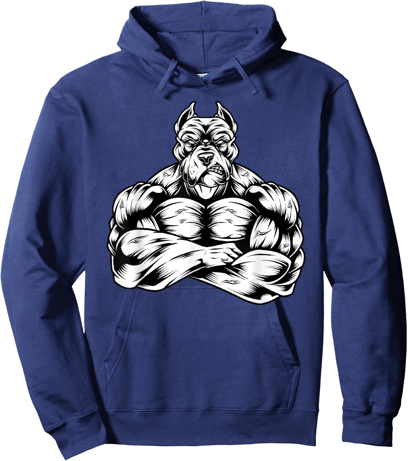 Muscles Pitbull dog lover workout Gym Fitness powerlifter Hoodie - Hoodie | Navy