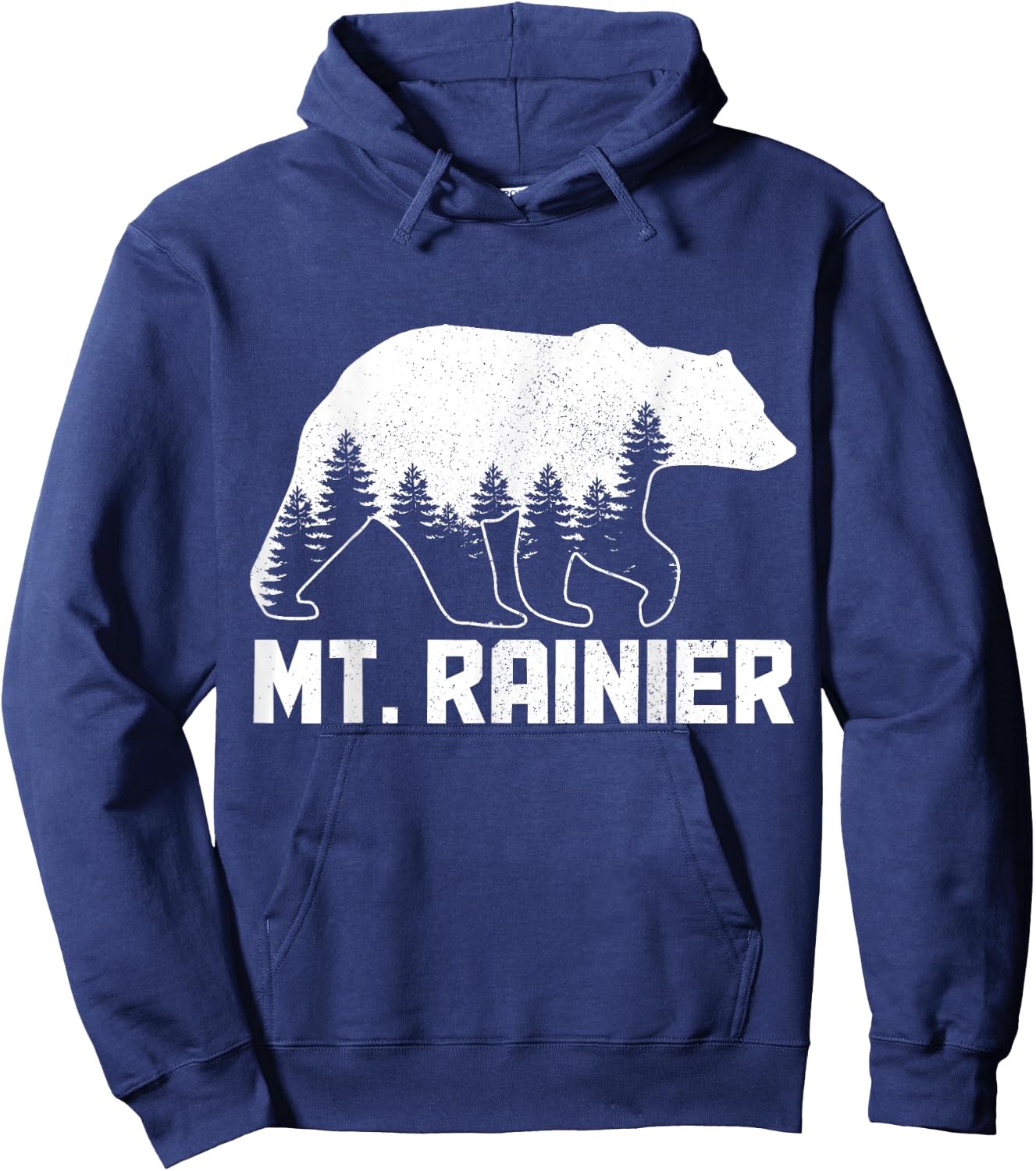 Mount Rainier Mt Bear Grizzly Outdoor National Park Vintage Hoodie - Hoodie | Navy