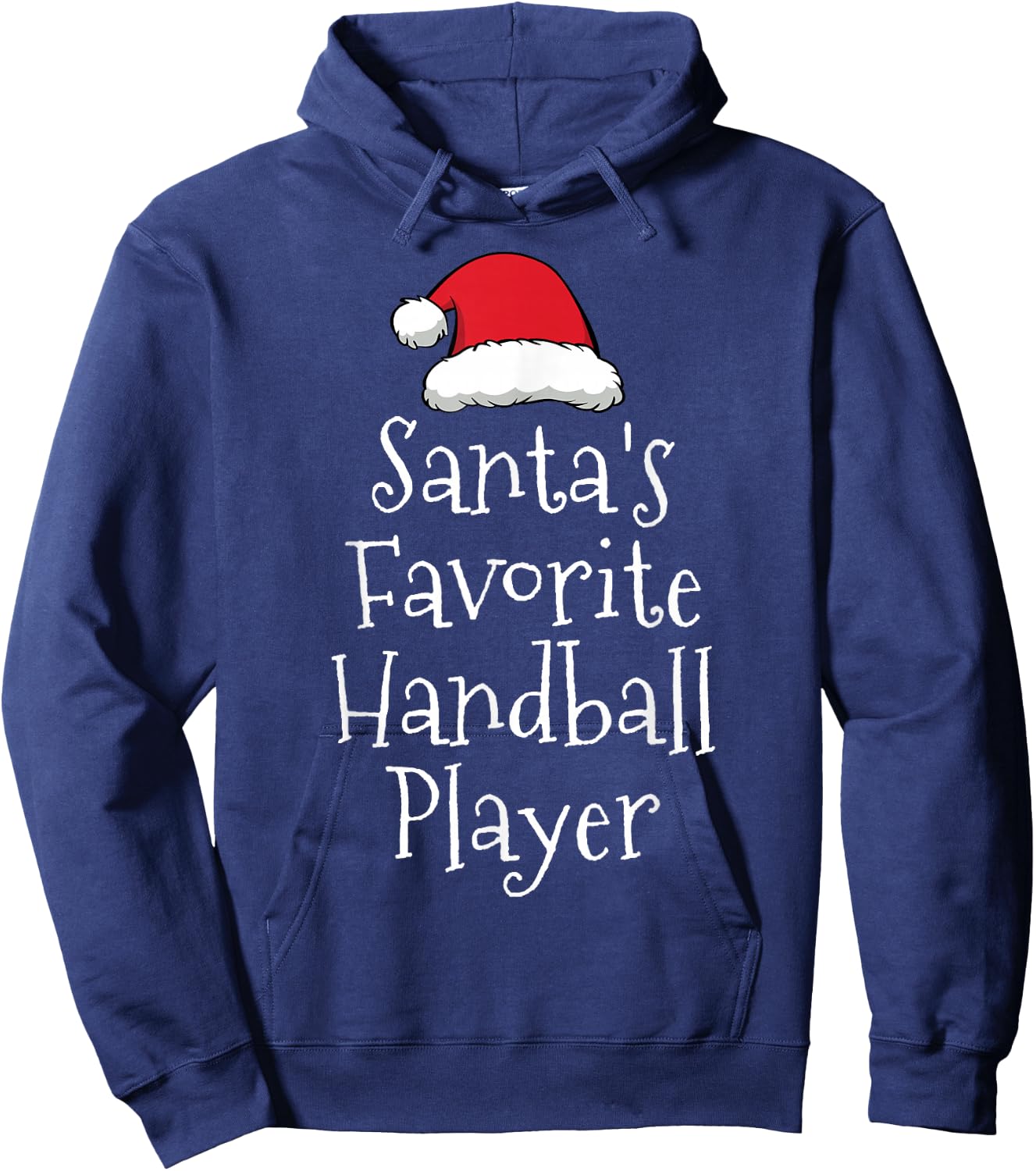 Santas Favorite Handball Player - Christmas Handball Gift Hoodie - Hoodie | Navy