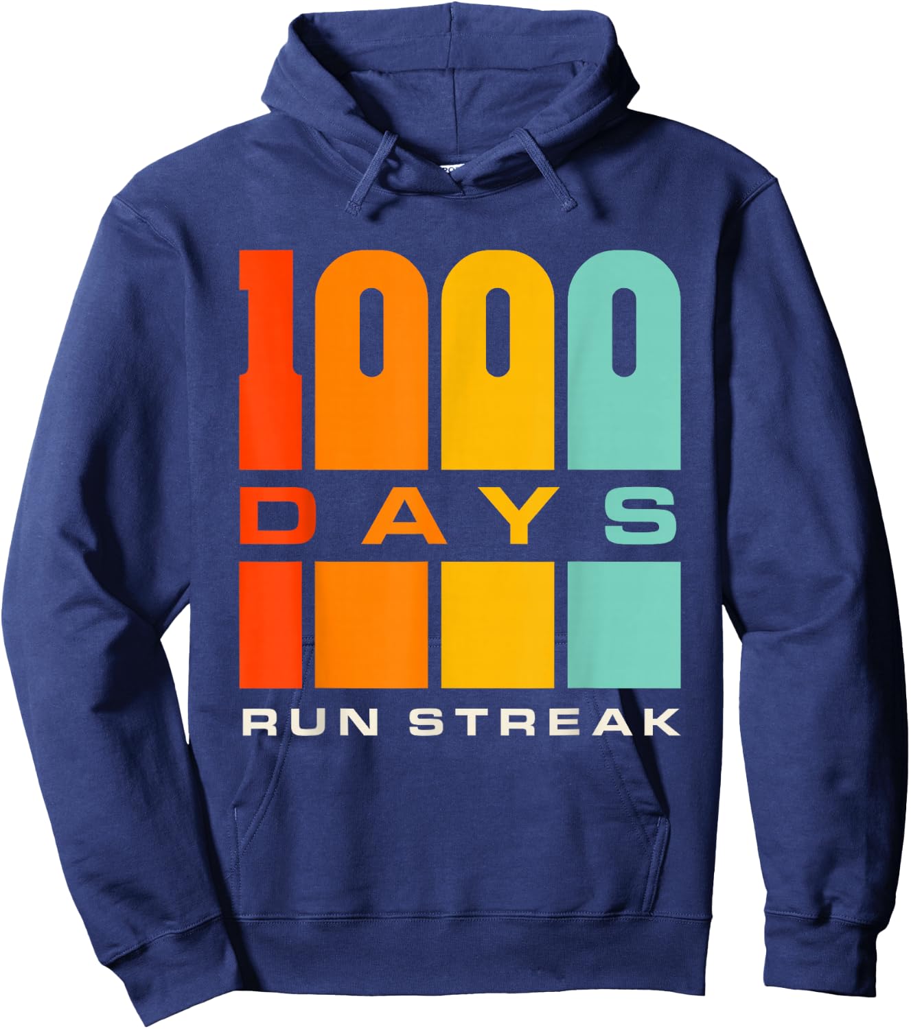 Run Streak Run Streaker 1,000 Days of Running Comma Day Hoodie - Hoodie | Navy