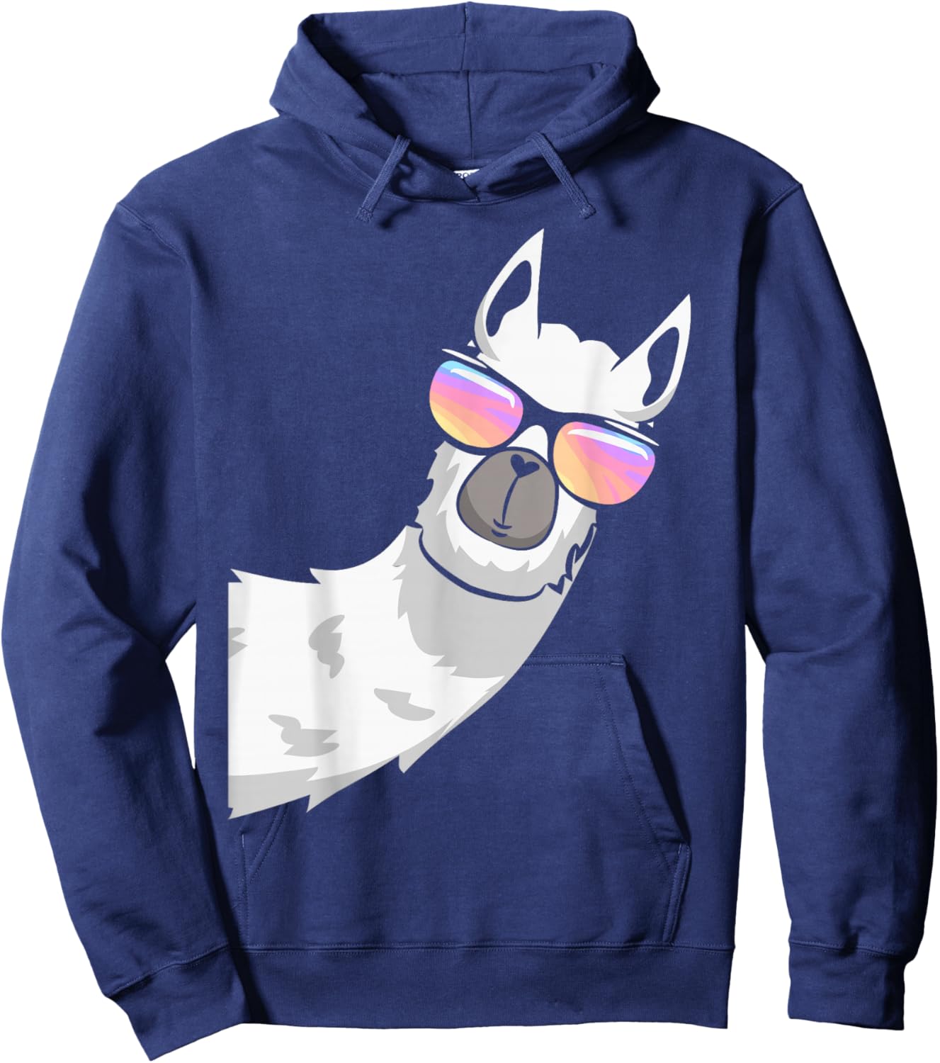 Llama With Sunglasses Kids Boys Toddler Novelty Hoodie - Hoodie | Navy