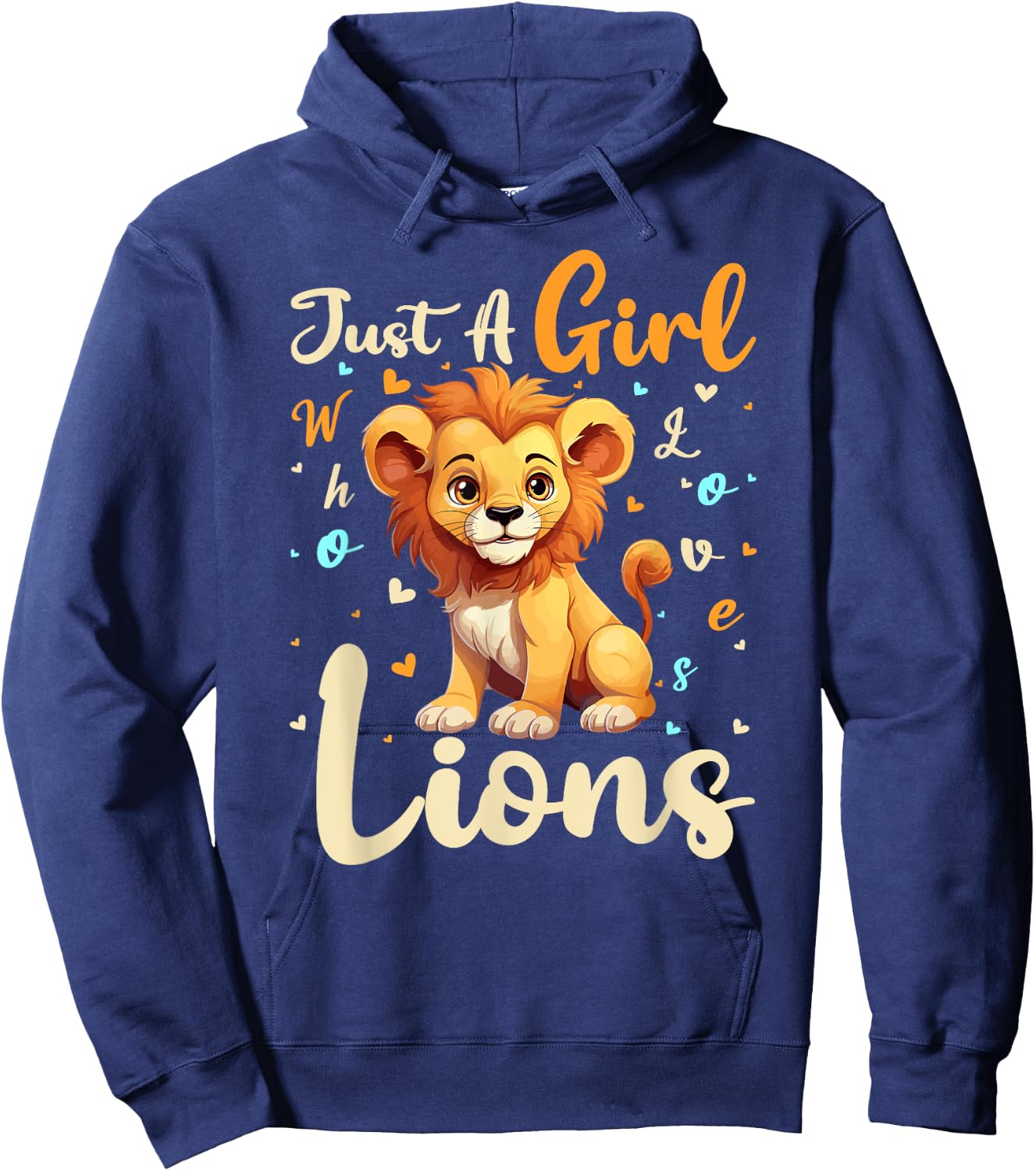 Lion Lover Just A Girl Who Loves Lions Hoodie - Hoodie | Navy