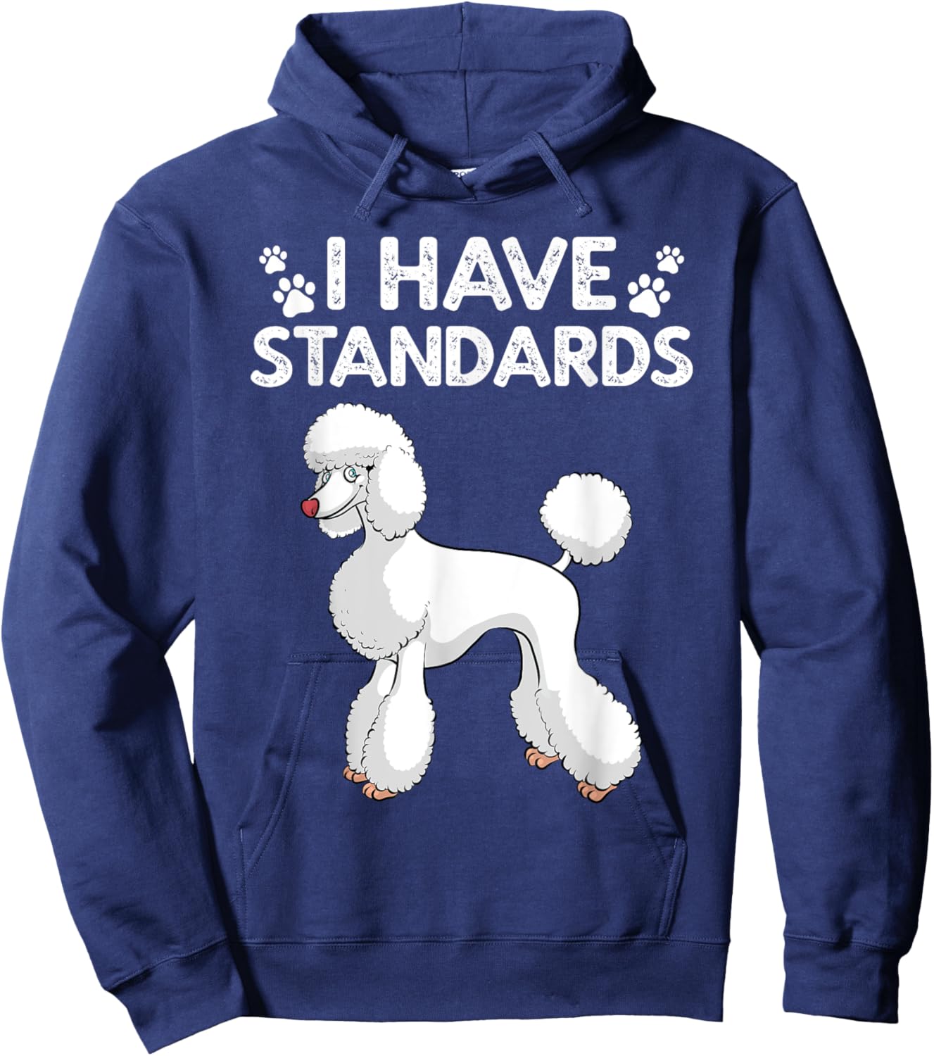 Cute Poodle Design Women Standard Poodle Dog Lovers Hoodie - Hoodie | Navy