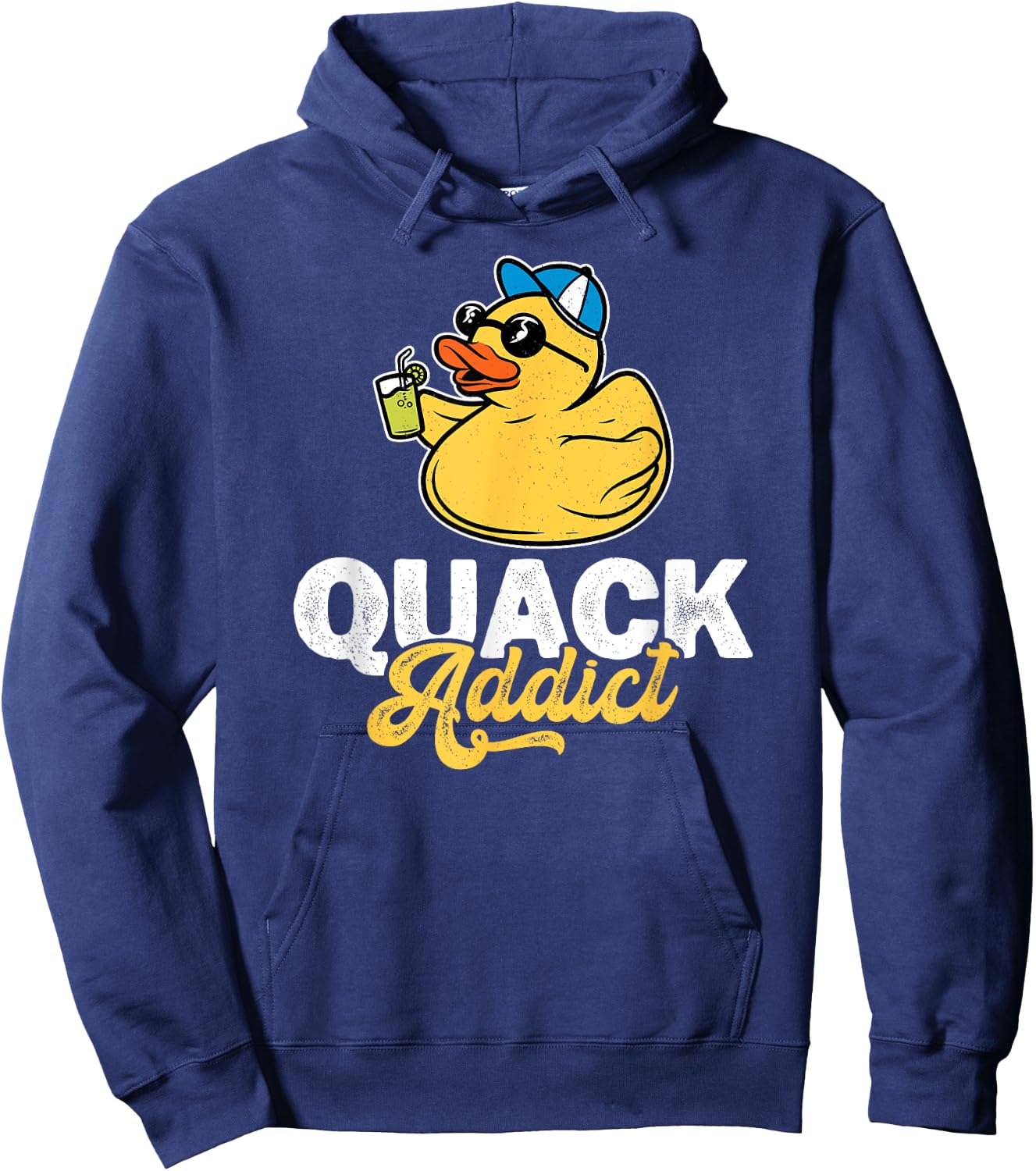 Quack Addict Funny Duck Lover Duck Owner Hoodie - Hoodie | Navy