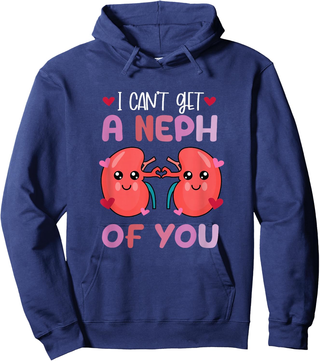 Kawaii Kidney Nephrology Nurse Dialysis Technician Valentine Hoodie - Hoodie | Navy