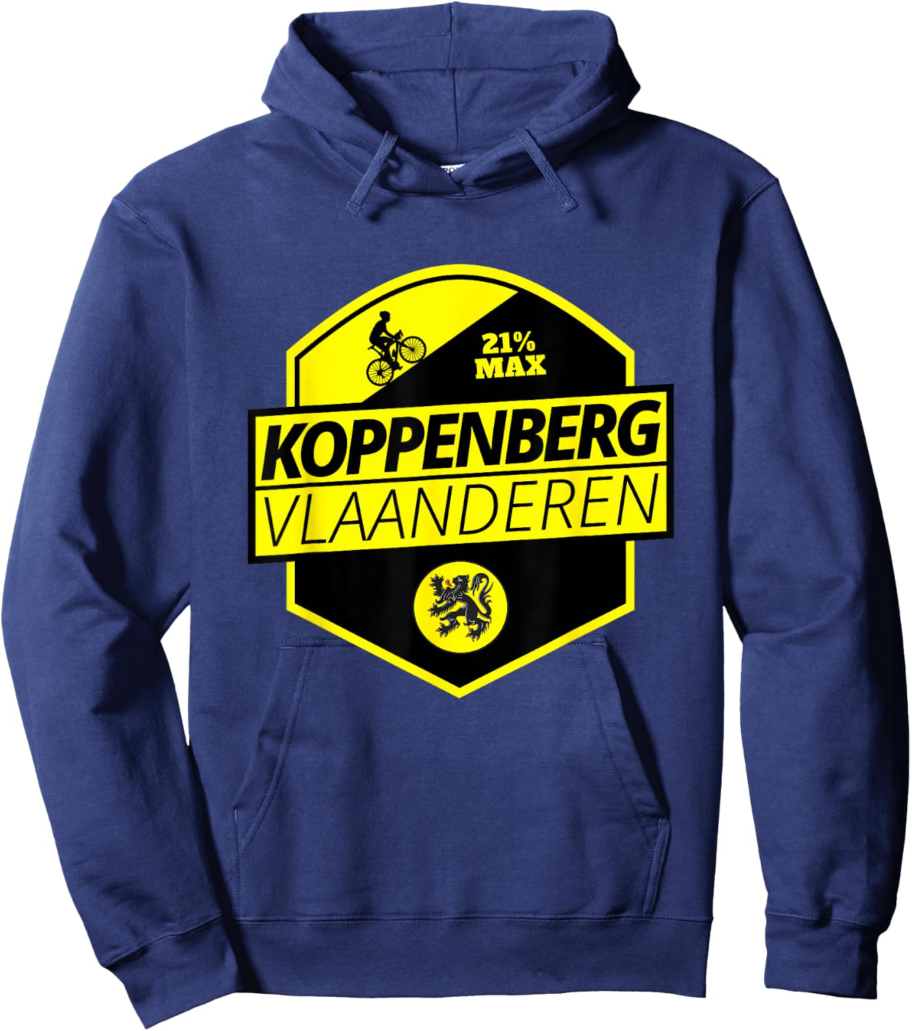 Koppenberg Cycling In Flanders Belgium Cobbled Climb Cyclist Hoodie - Hoodie | Navy