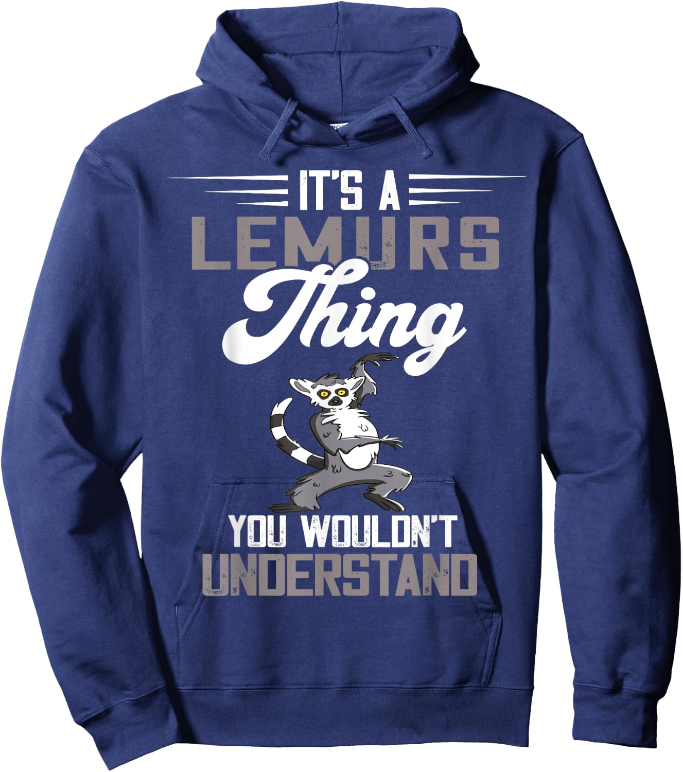 Lemur Animal Thing Funny Lemur Lover Cute Lemur Monkey Hoodie - Hoodie | Navy