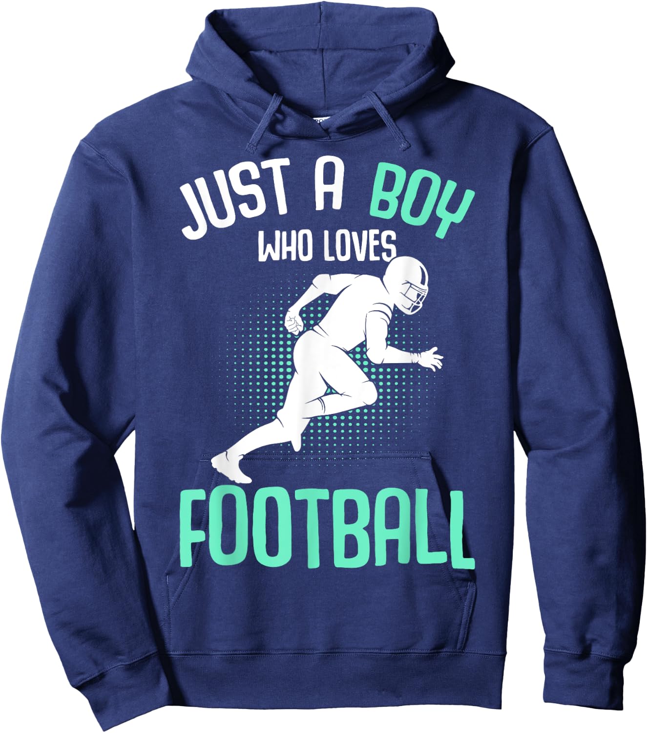 Just A Boy Who Loves Football American Football Kids Boys Hoodie - Hoodie | Navy