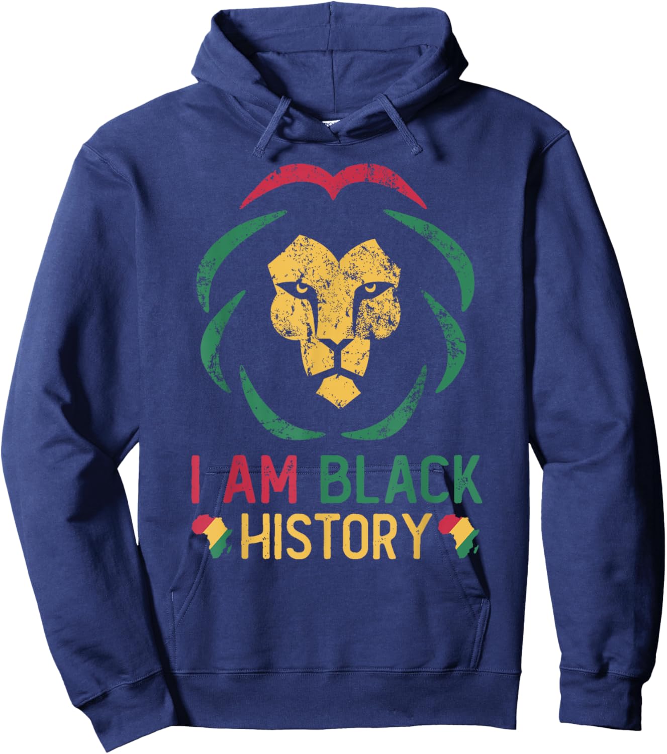 I Am Black History African American Black Pride Juneteenth Hoodie - Hoodie | Navy