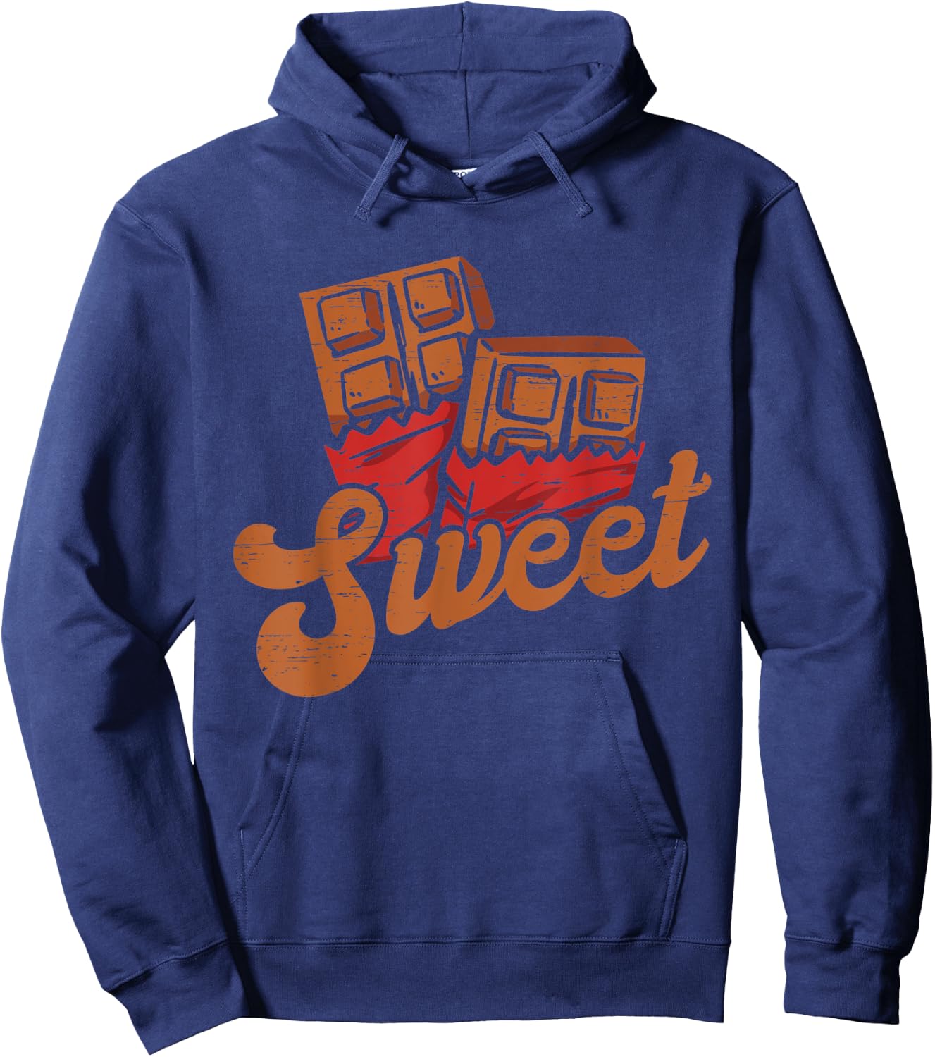 Sweet Chocolate Sweet Cocoa Dark Bar Lover Hoodie - Hoodie | Navy