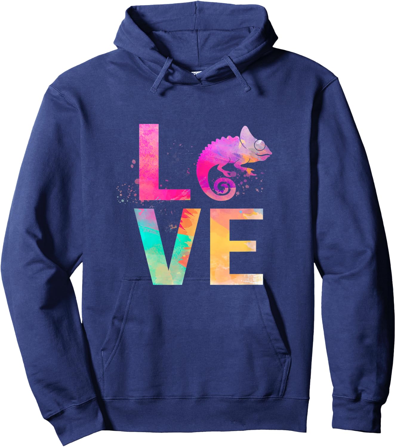 Colorful Chameleon Mom Gifts Chameleon Hoodie - Hoodie | Navy