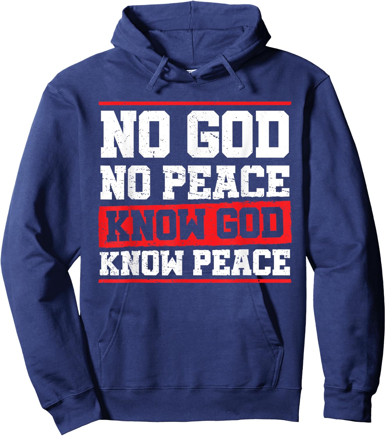 No God No Peace Bible Verse Christian Faith Jesus Christ Hoodie - Hoodie | Navy