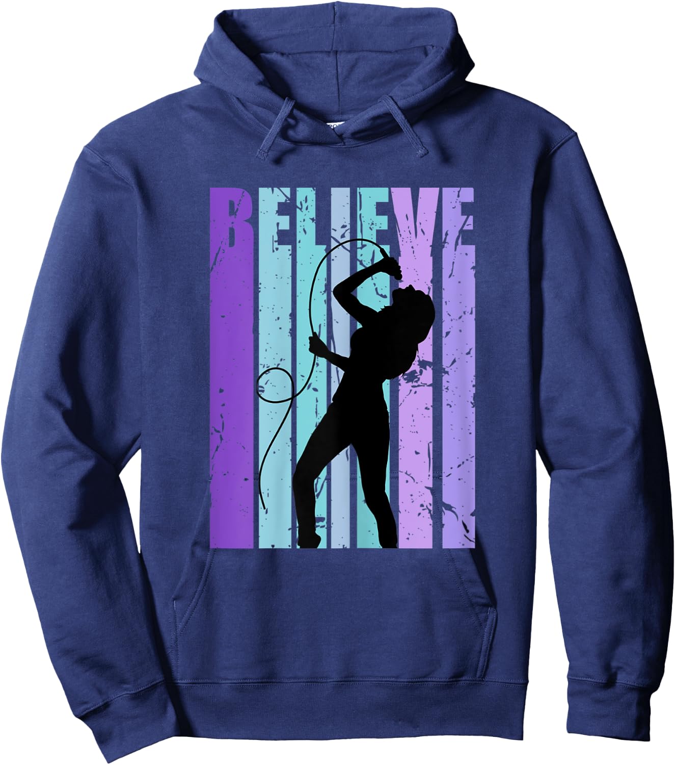 Retro Singer Girls Pop Star Singing Performer Artist Hoodie - Hoodie | Navy