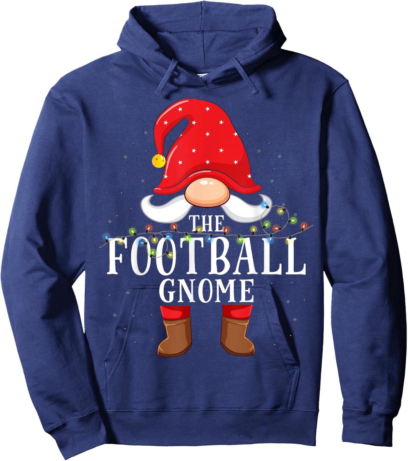 Football Gnome Matching Christmas Family Pajama Hoodie - Hoodie | Navy
