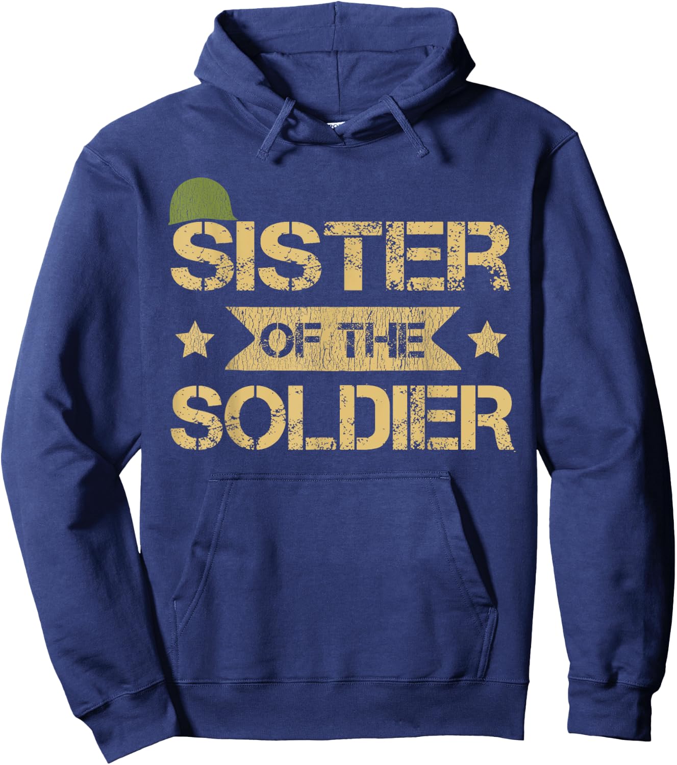 Sister Of The Soldier Matching Family Army Birthday Party Hoodie - Hoodie | Navy
