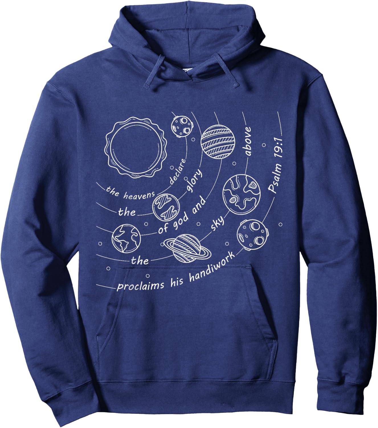 Christian Psalm 191 Classical Conversations Cycle 2 Space Hoodie - Hoodie | Navy