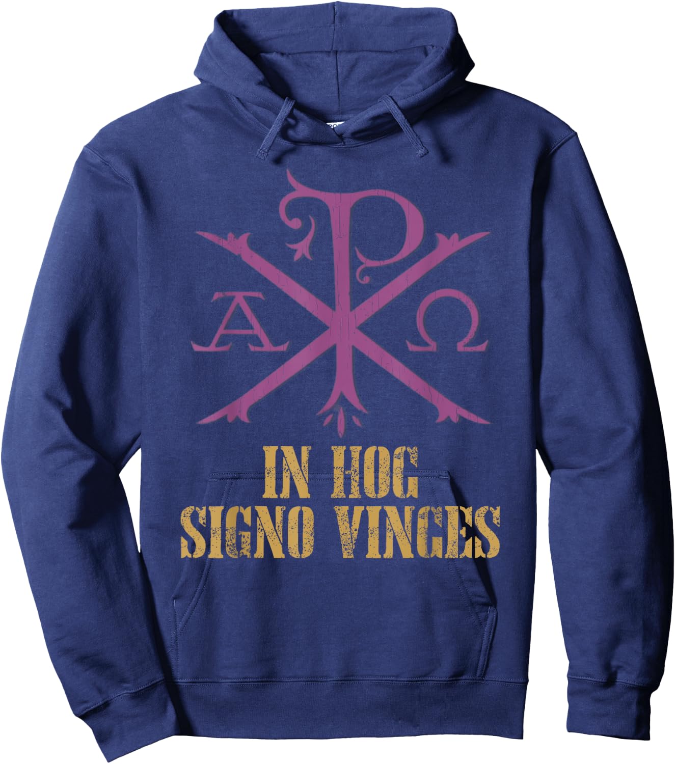 Chi Rho Christogram Catholic Hoodie - Hoodie | Navy