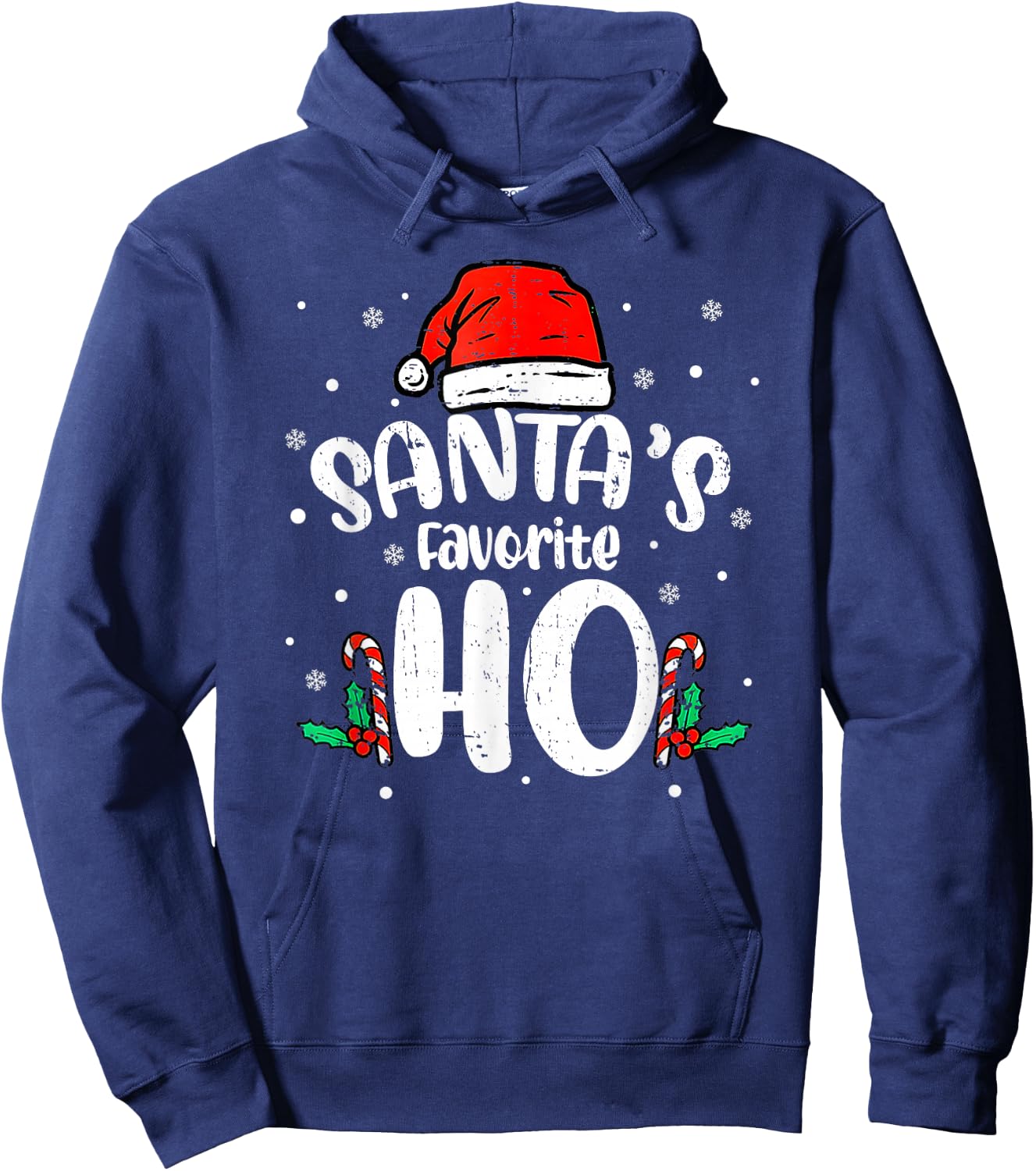 Funny Xmas Naughty Dirty Adult Humor PJ Christmas Men Women Hoodie - Hoodie | Navy