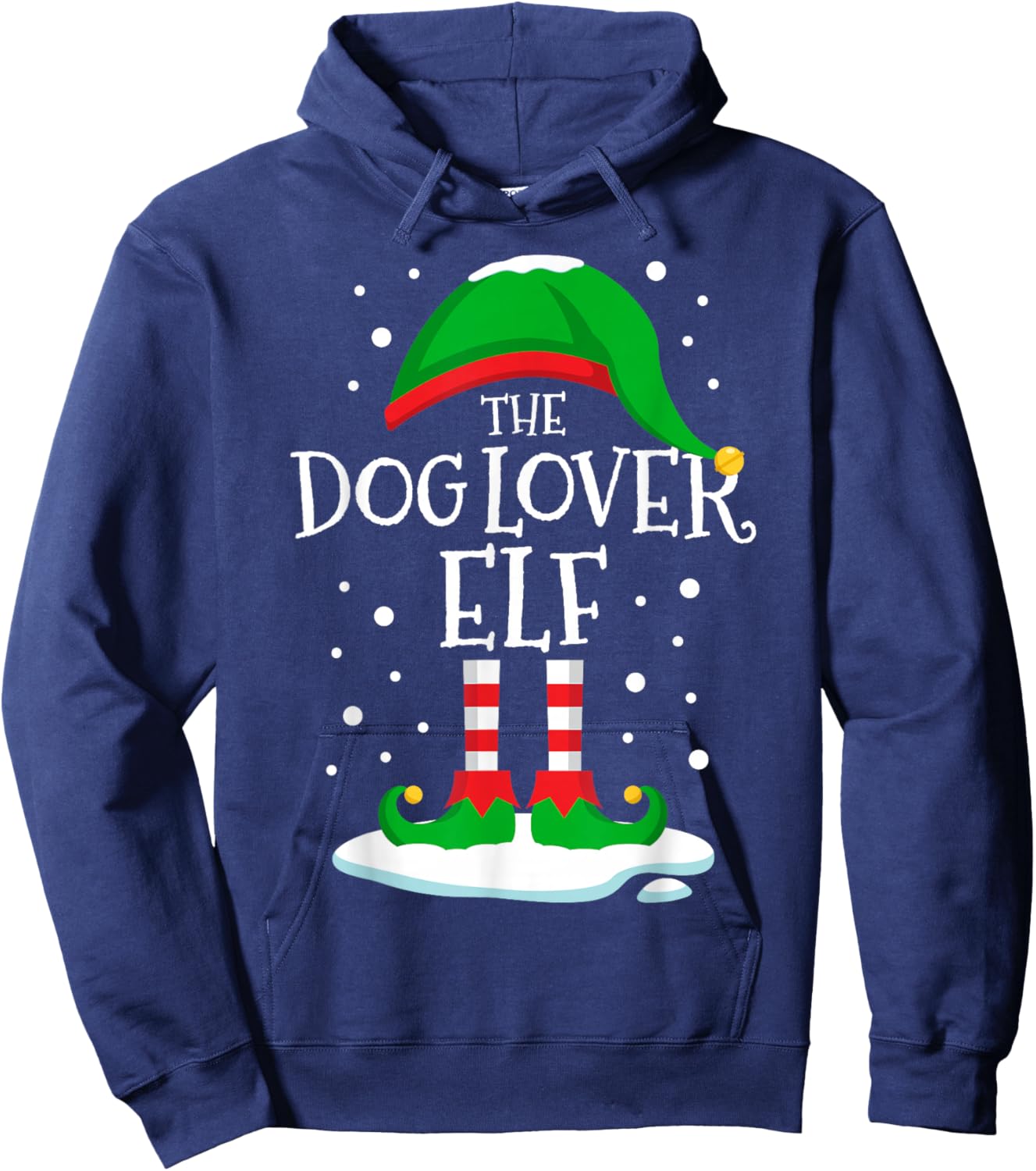 The Dog Lover Elf Christmas Family Matching Xmas Dog Mom Dad Hoodie - Hoodie | Navy